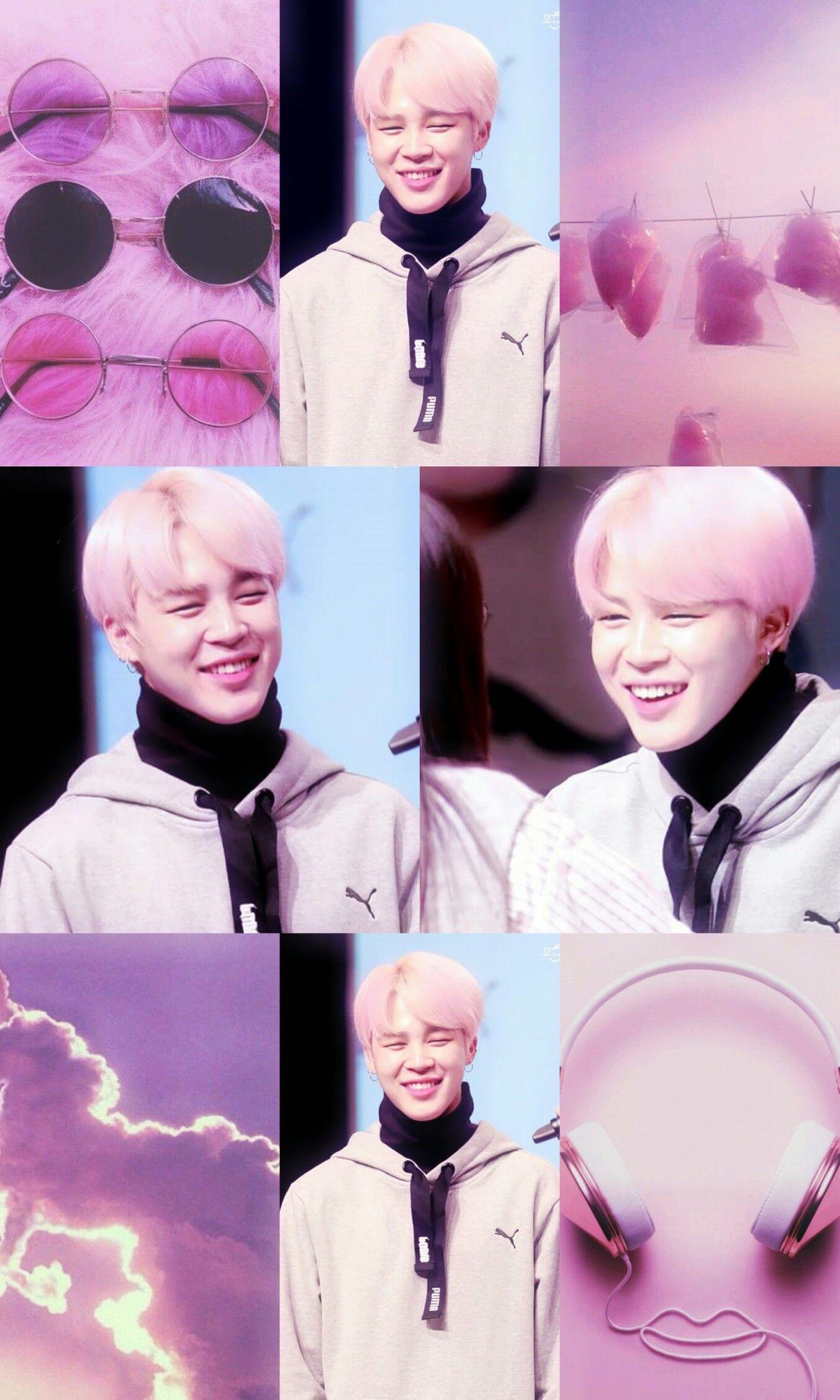 Cute Wallpaper Jimin pink. Aesthetic Wallpaper Jimin. Jimin