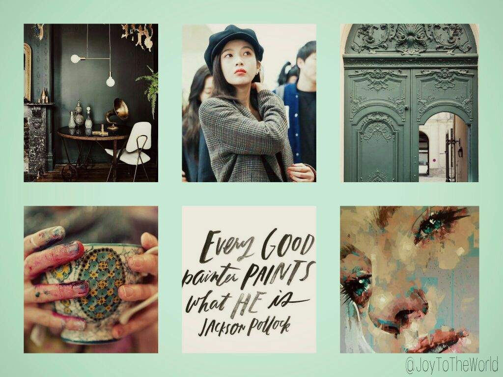 Joy and Yeri imagine (As painter and writer) Moodboards used