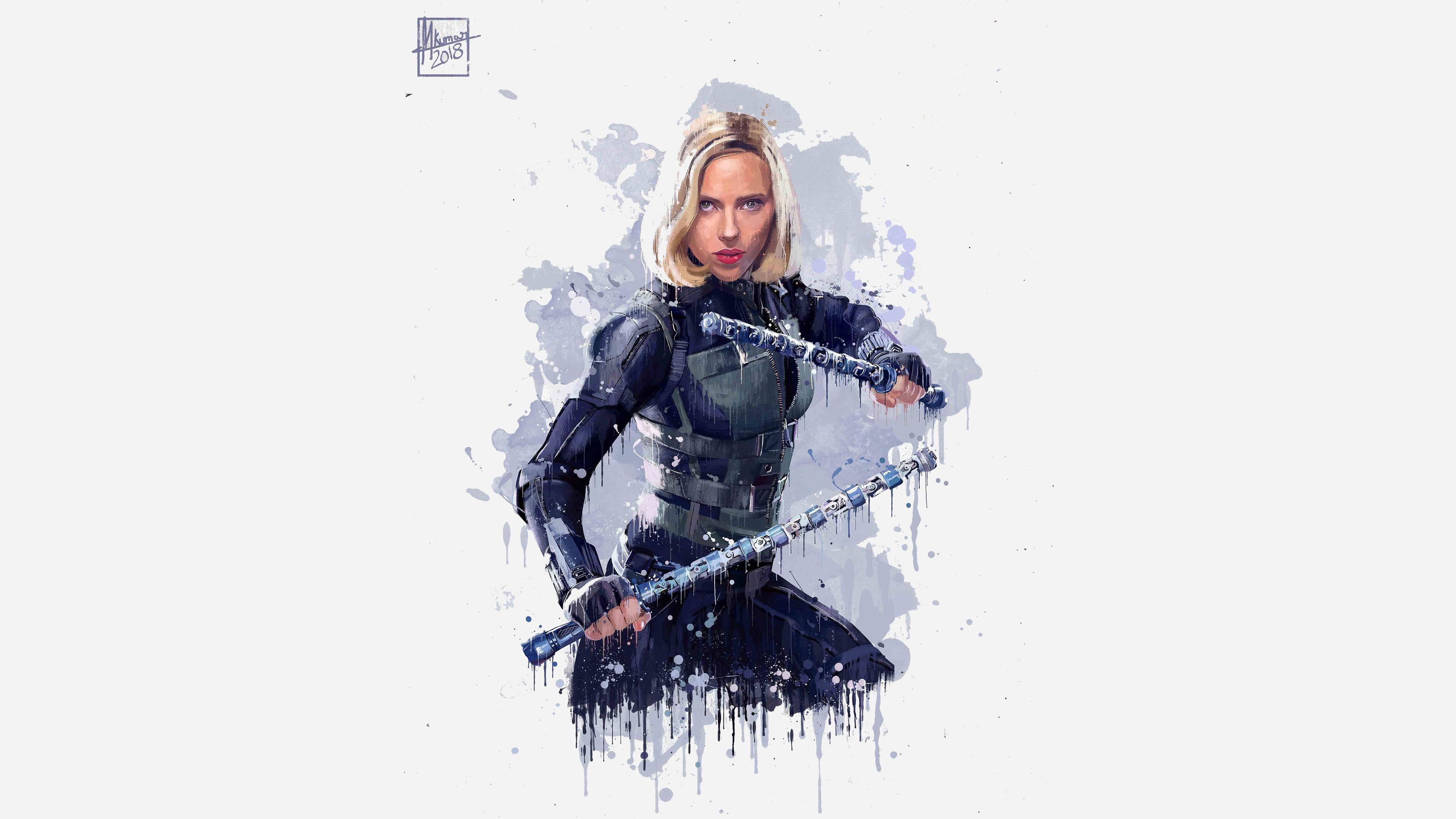 Black Widow In Avengers Infinity War 2018 4k Artwork, HD Movies, 4k