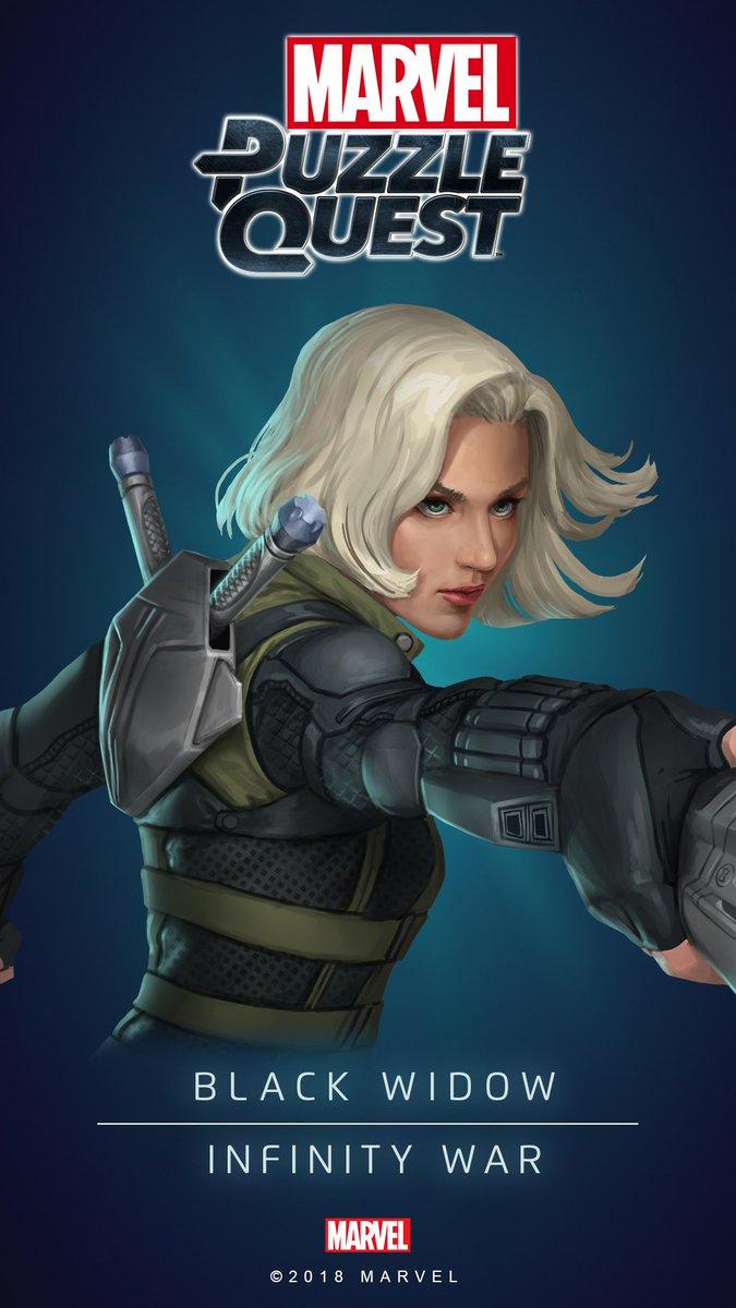 Marvel Puzzle Quest these brand new Black Widow