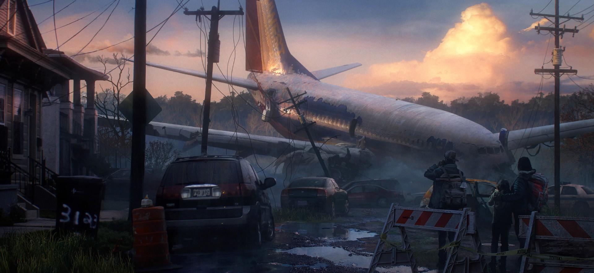 artwork, #apocalyptic, #aircraft, #crash, #drawing, #Boeing 737