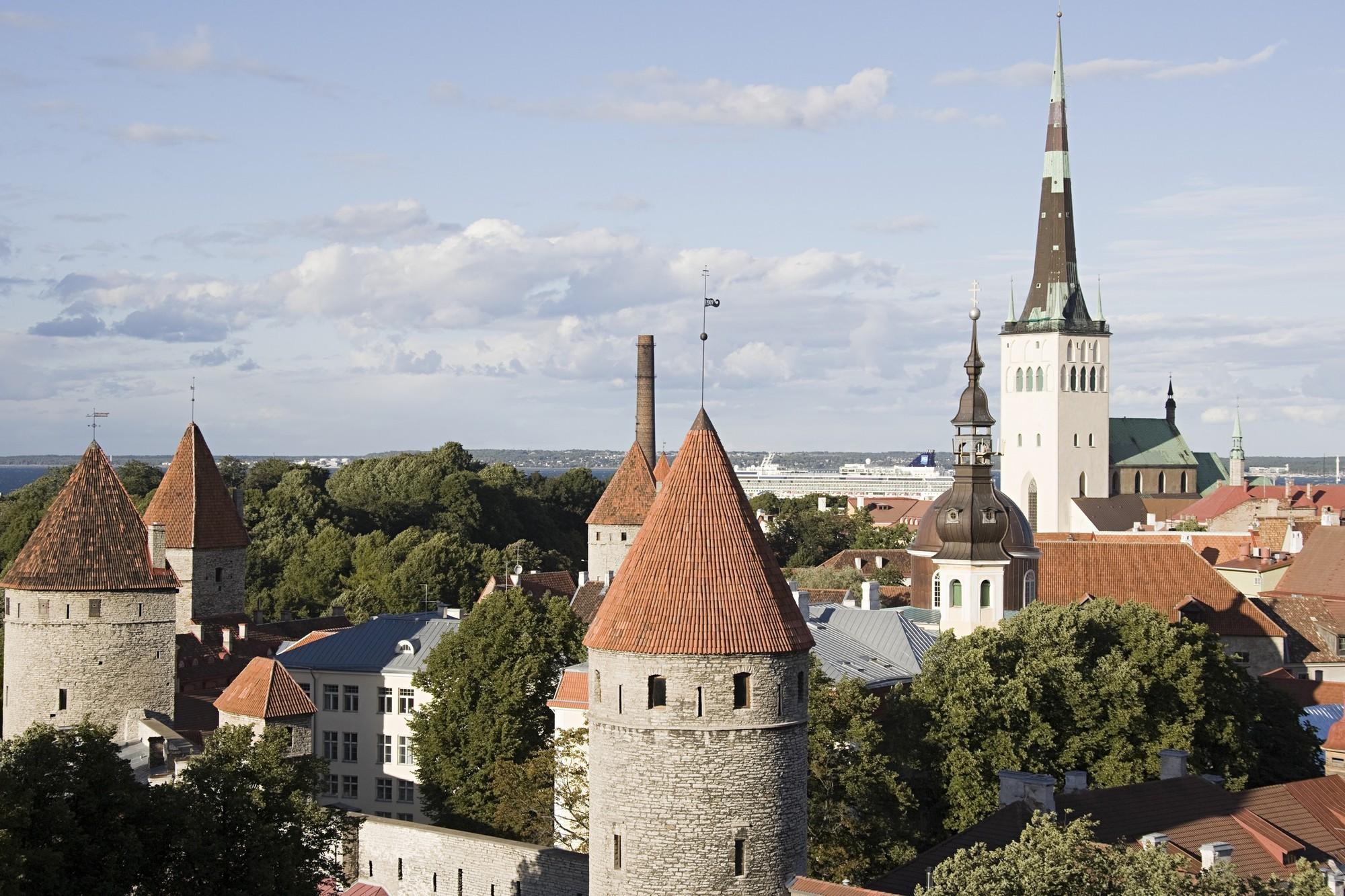 Trees cityscapes architecture day europe tallinn wallpaper