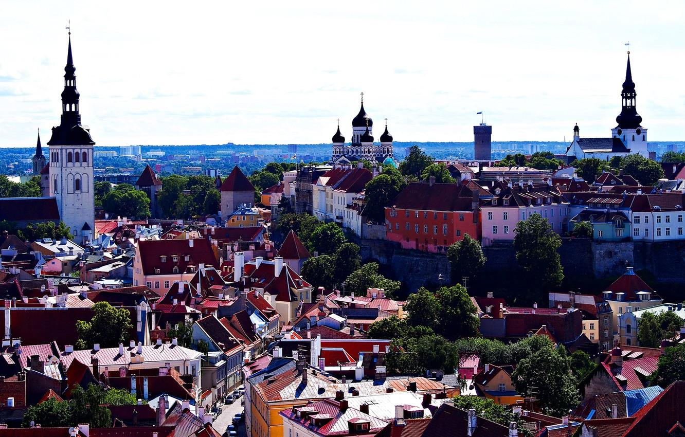 Wallpaper home, Estonia, panorama, Tallinn image for desktop