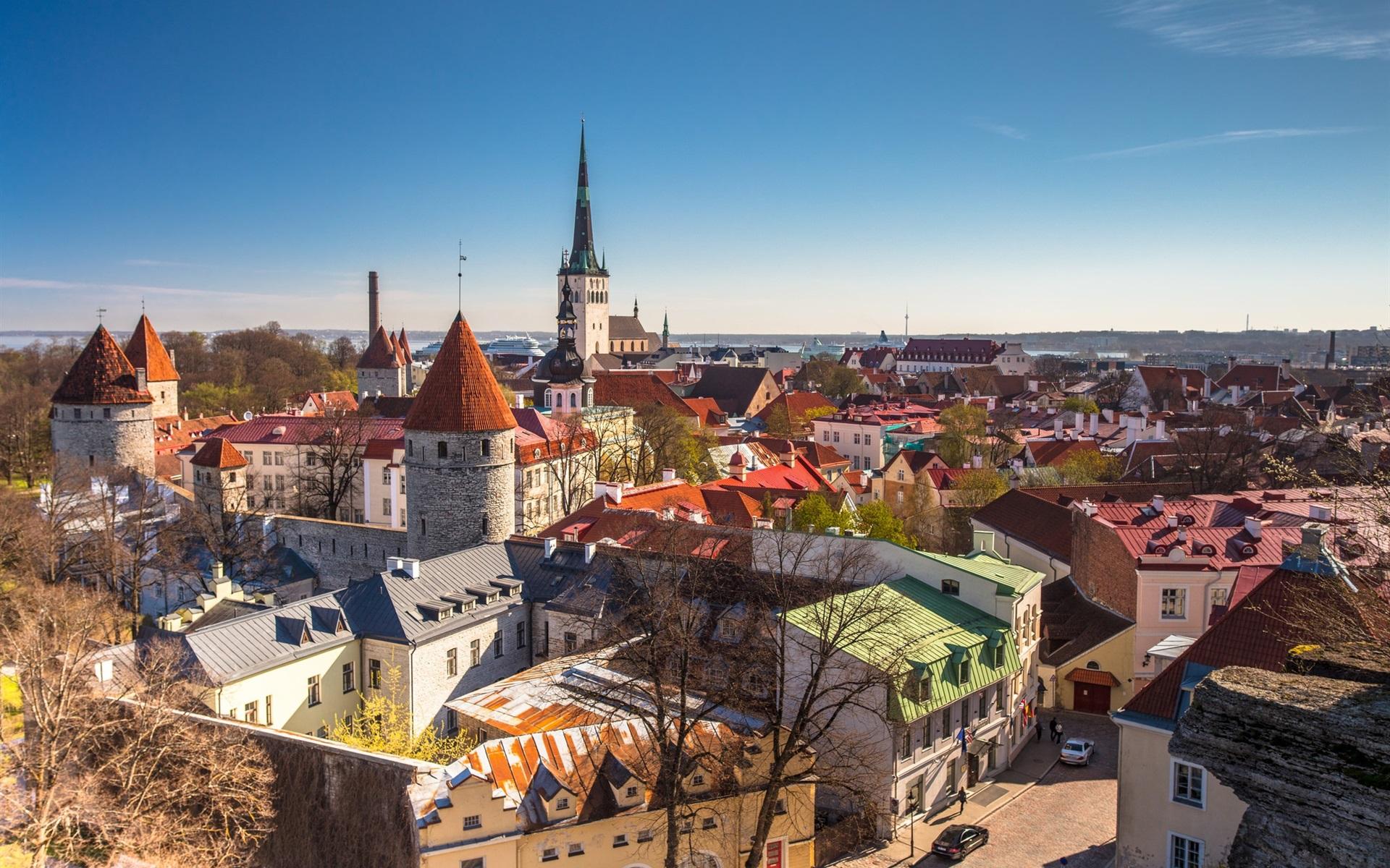 Wallpaper Tallinn, Estonia, city, houses 1920x1200 HD Picture, Image