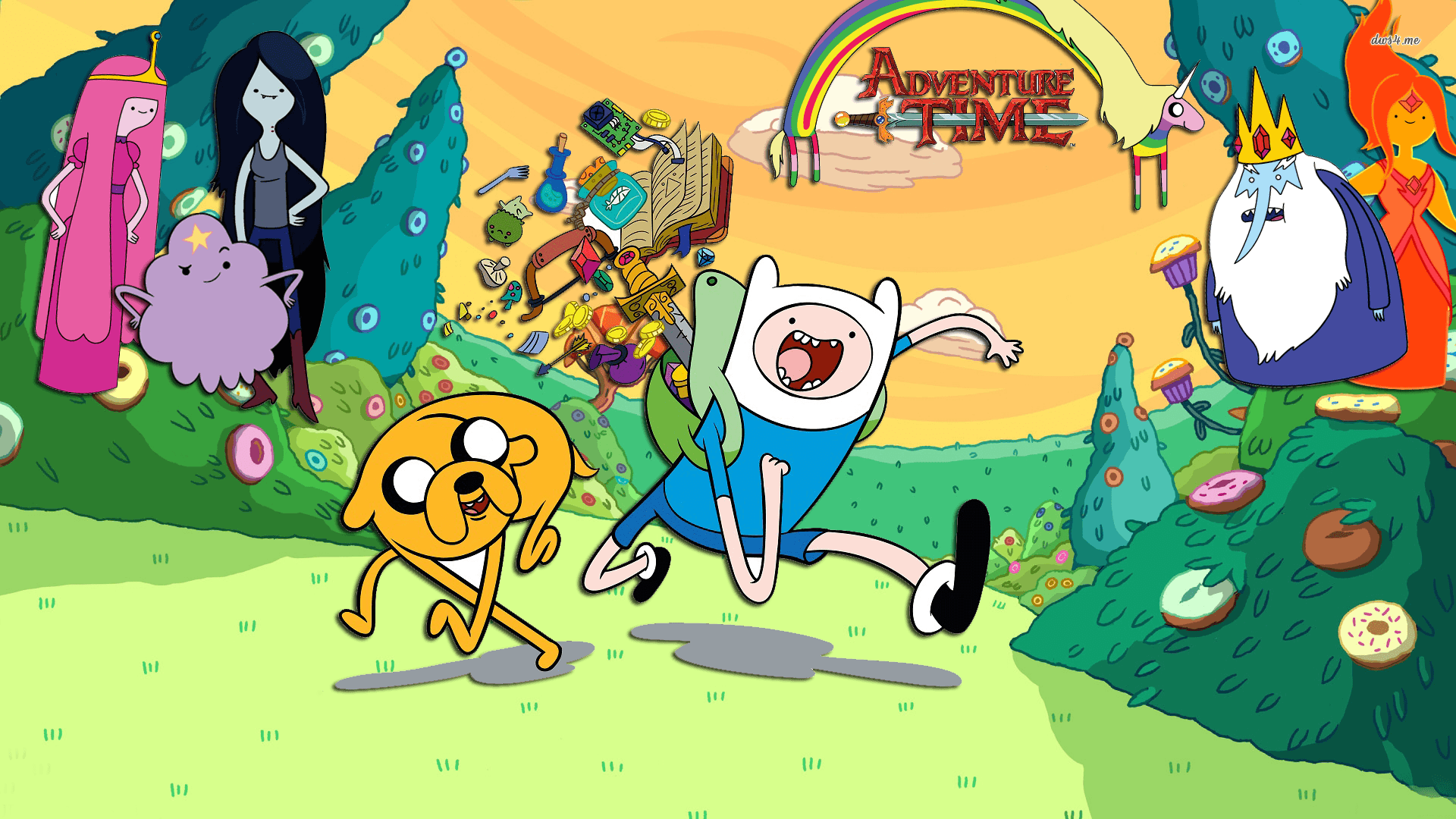 Adventure Time happy characters wallpaper wallpaper