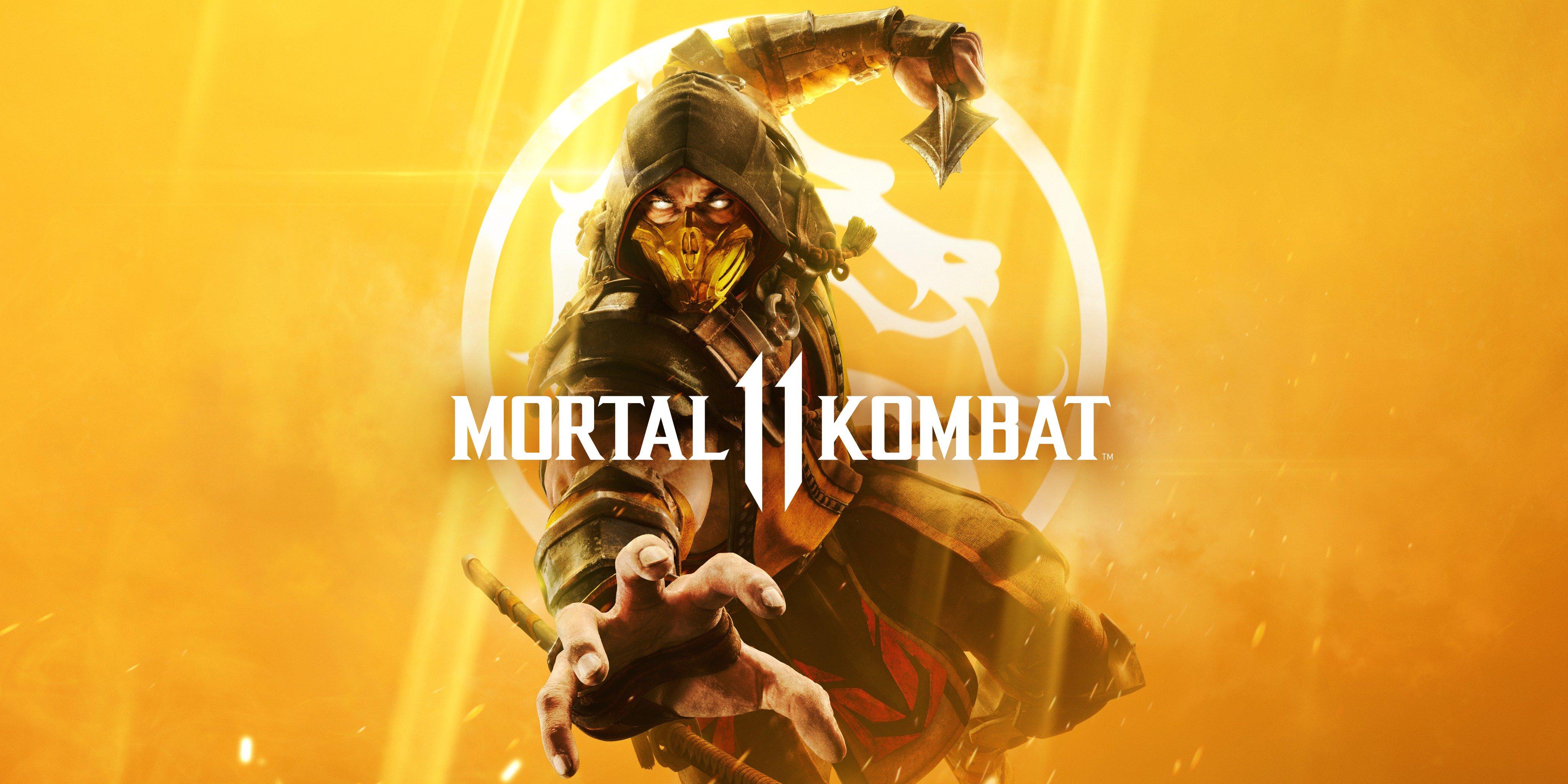 Wallpaper Mortal Kombat Scorpion, Cover art, 4K, Games