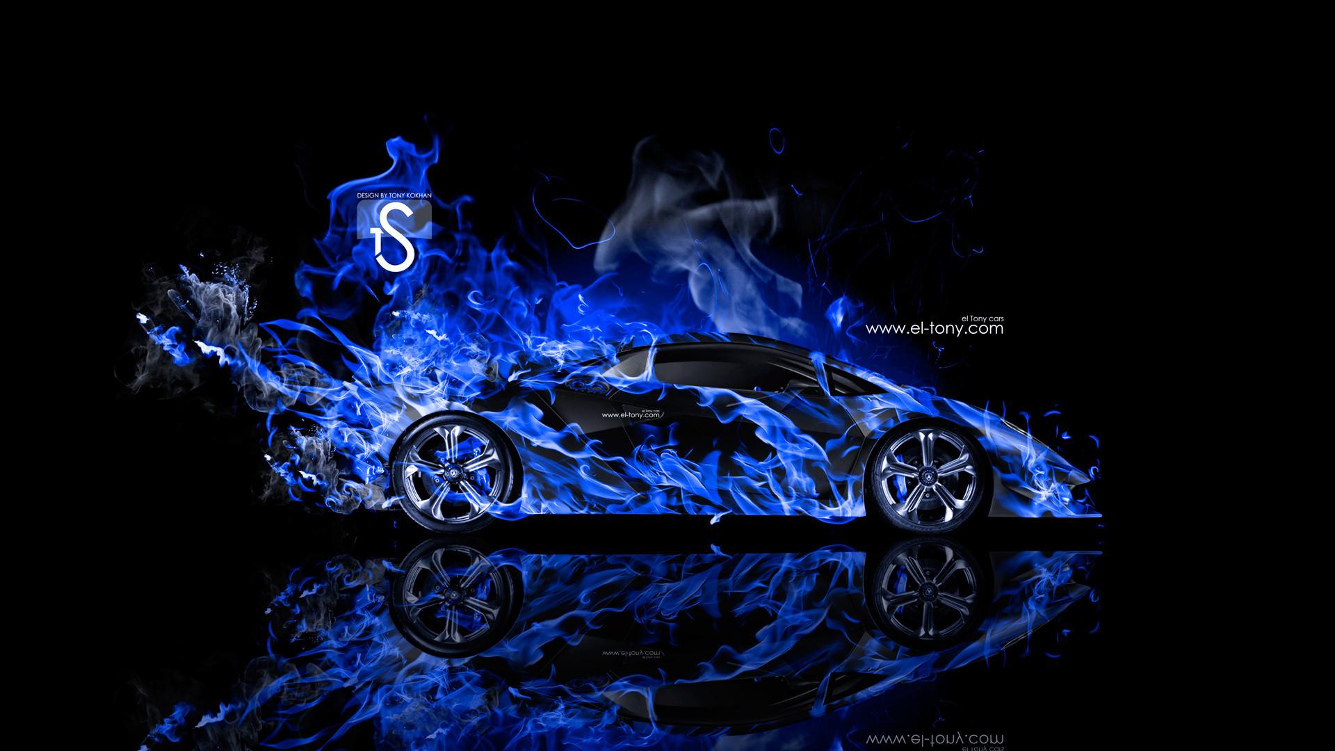 Download Lamborghini Cyberpunk Art Neon Glow Speed AI Art Wallpaper  in 1920x1080 Resolution