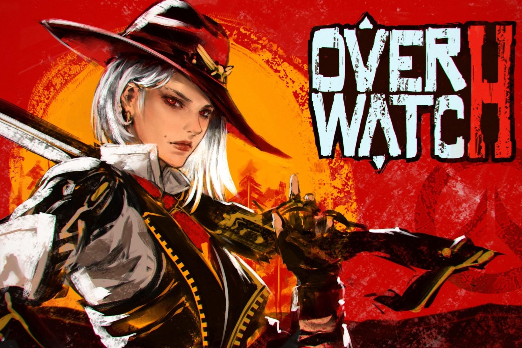 Download 1802x1201 Overwatch, Ashe, Red Dead Redemption 2, Crossover