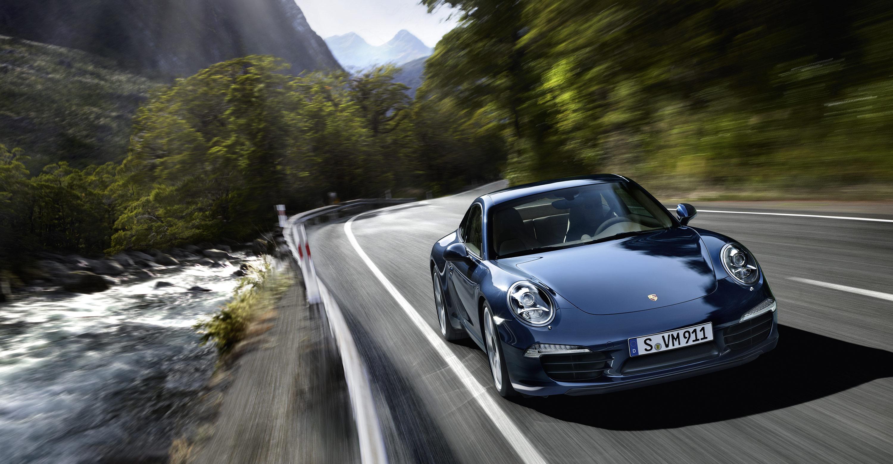 blue Porsche 911 Carrera S wallpaper
