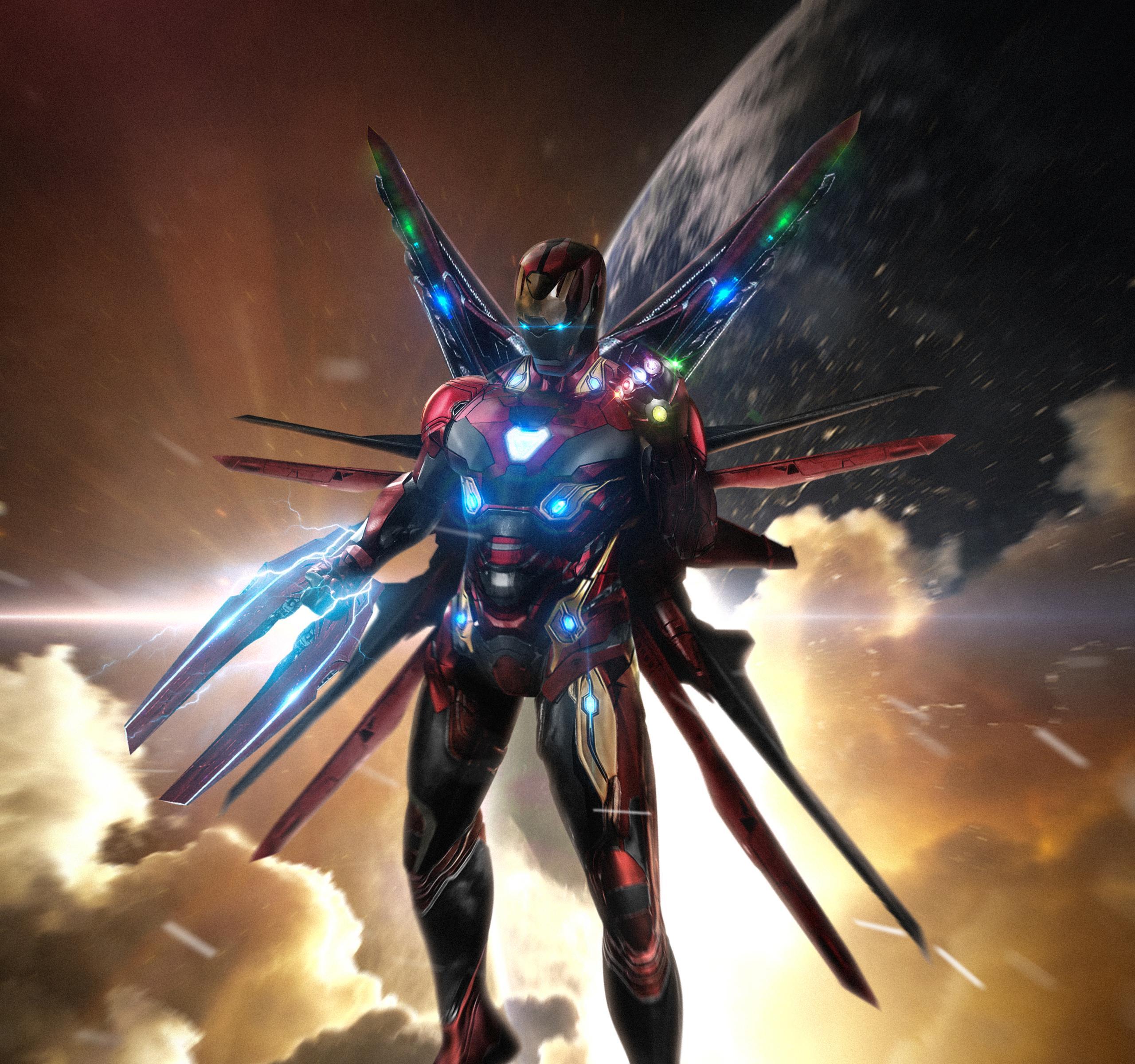 Wallpaper Iron Man, Infinity Gauntlet, HD, Creative Graphics