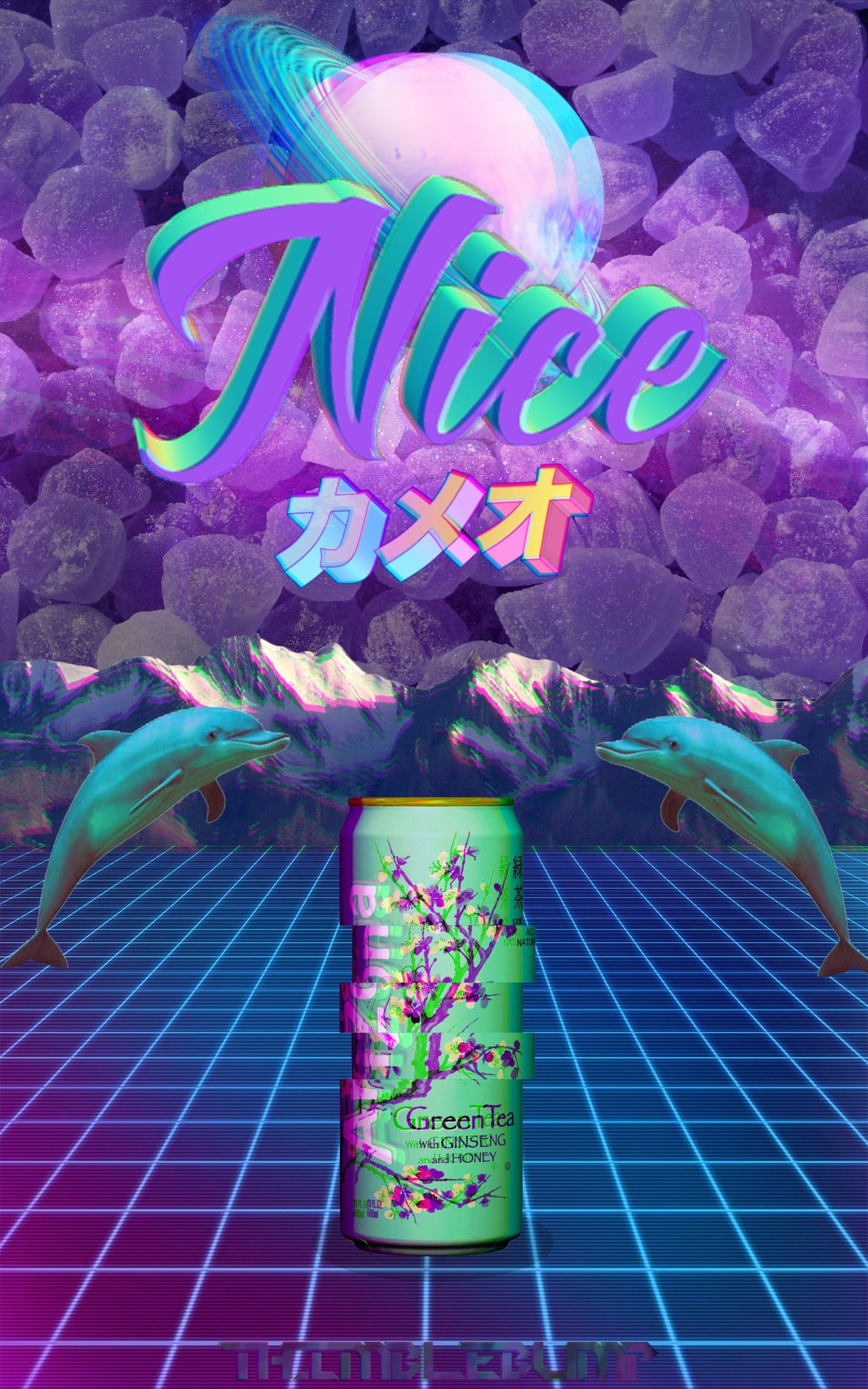 Vaporwave iPhone Wallpaper background picture