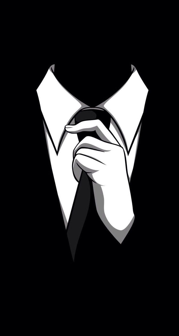 Suit #Tie #black #white #b&w iPhone 5 wallpaper. IPhone background