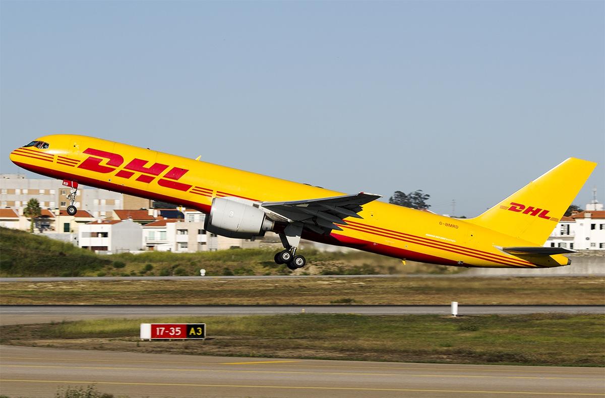 DHL Boeing 757 200 Takeoff At Porto Airport Wallpaper