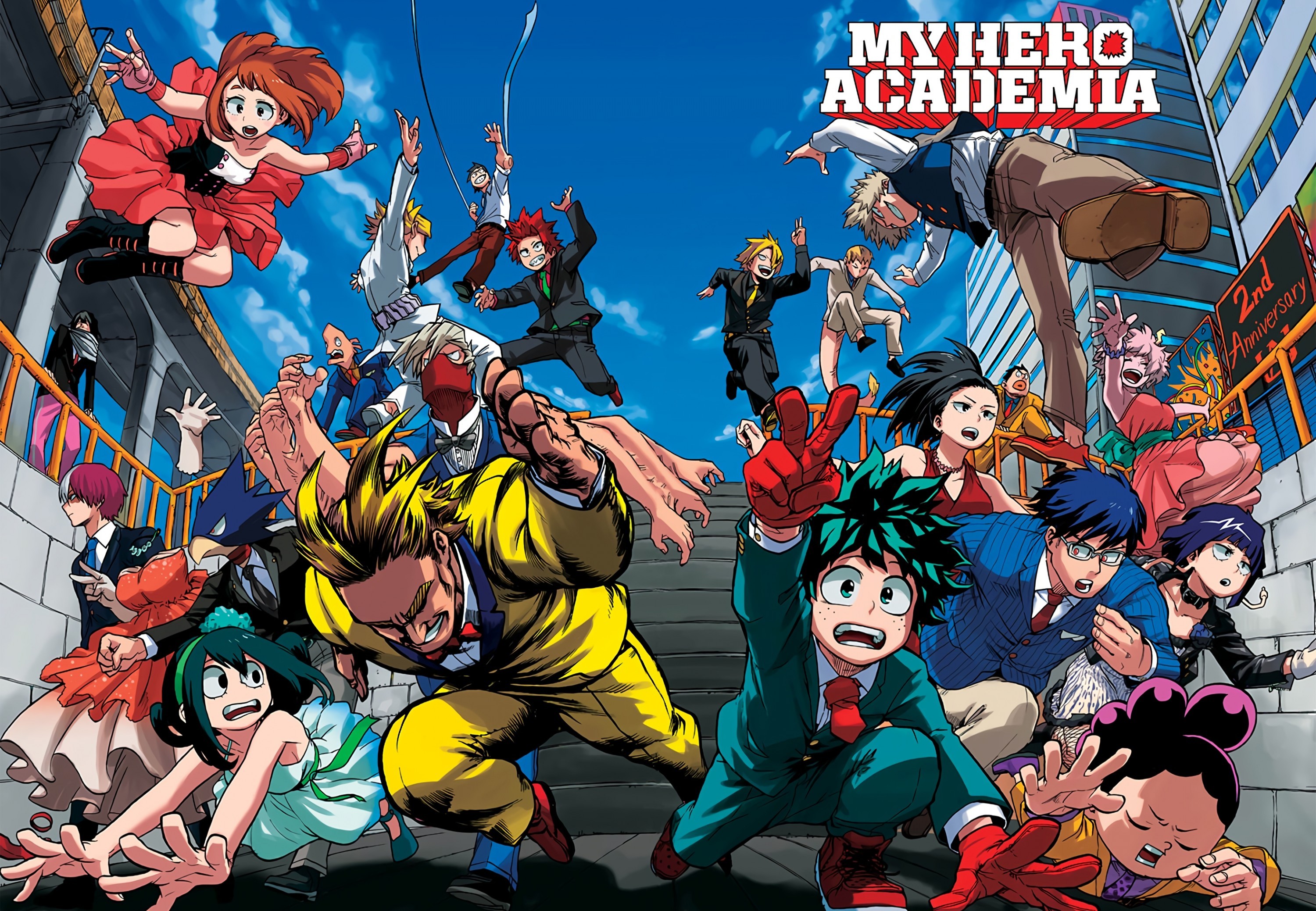 Download 3000x2077 My Hero Academia, Izuki Midoriya, Toshinori Yagi