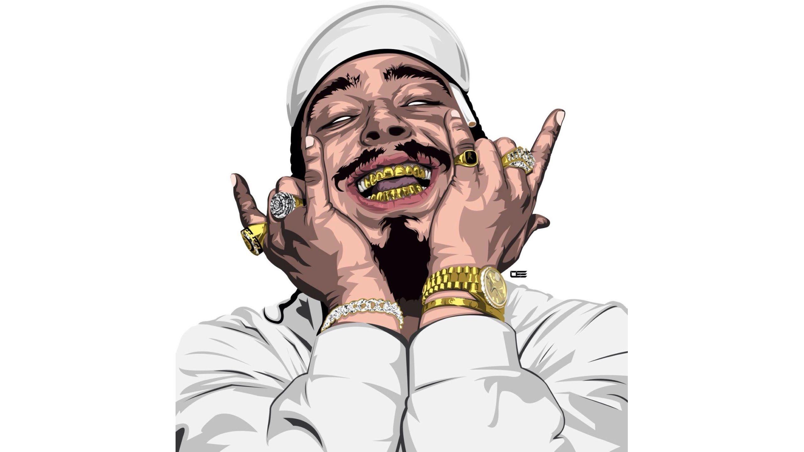 Post Malone Cartoon Wallpapers - Wallpaper Cave