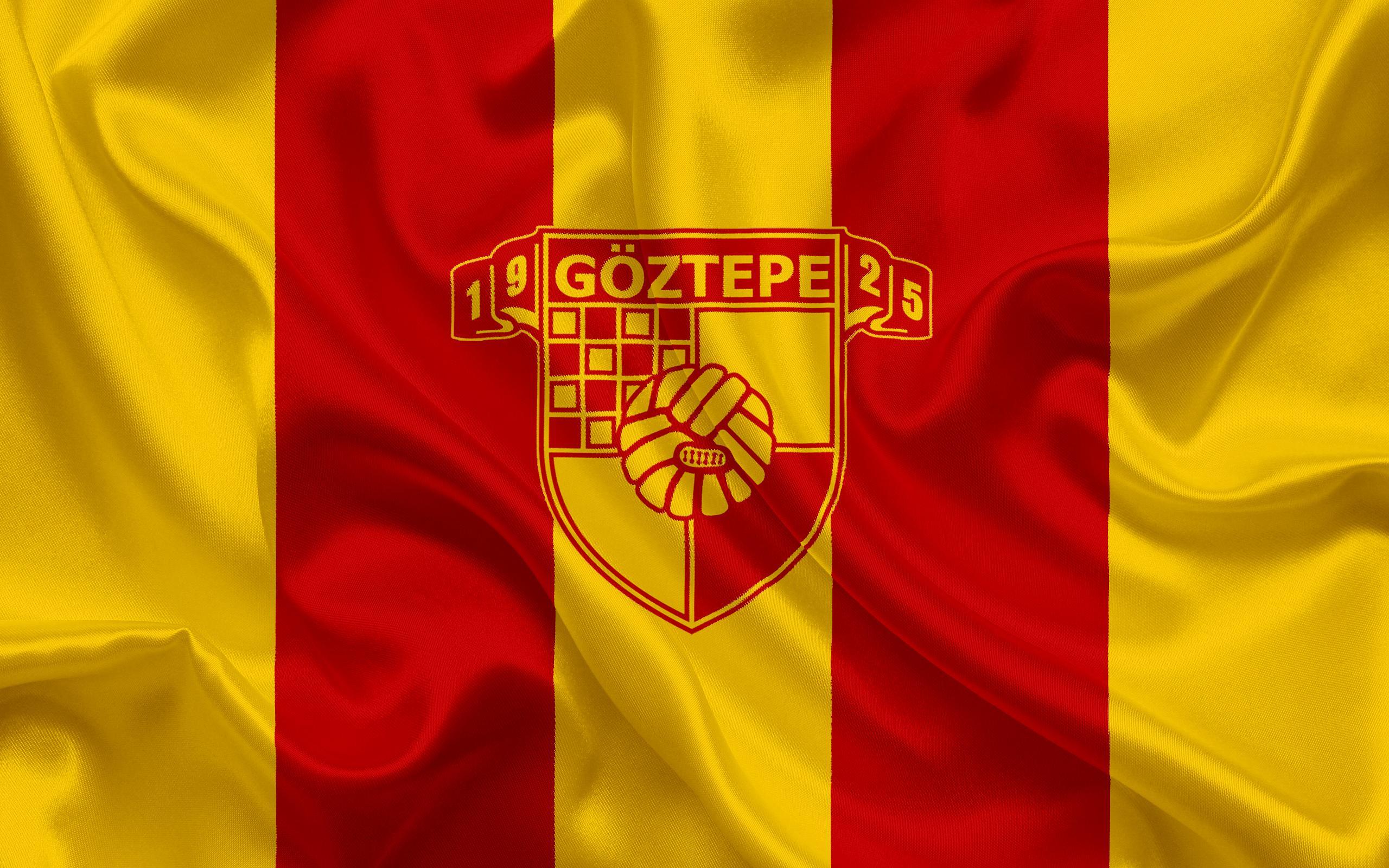 Download wallpaper Göztepe SK, Turkish football club, emblem, logo