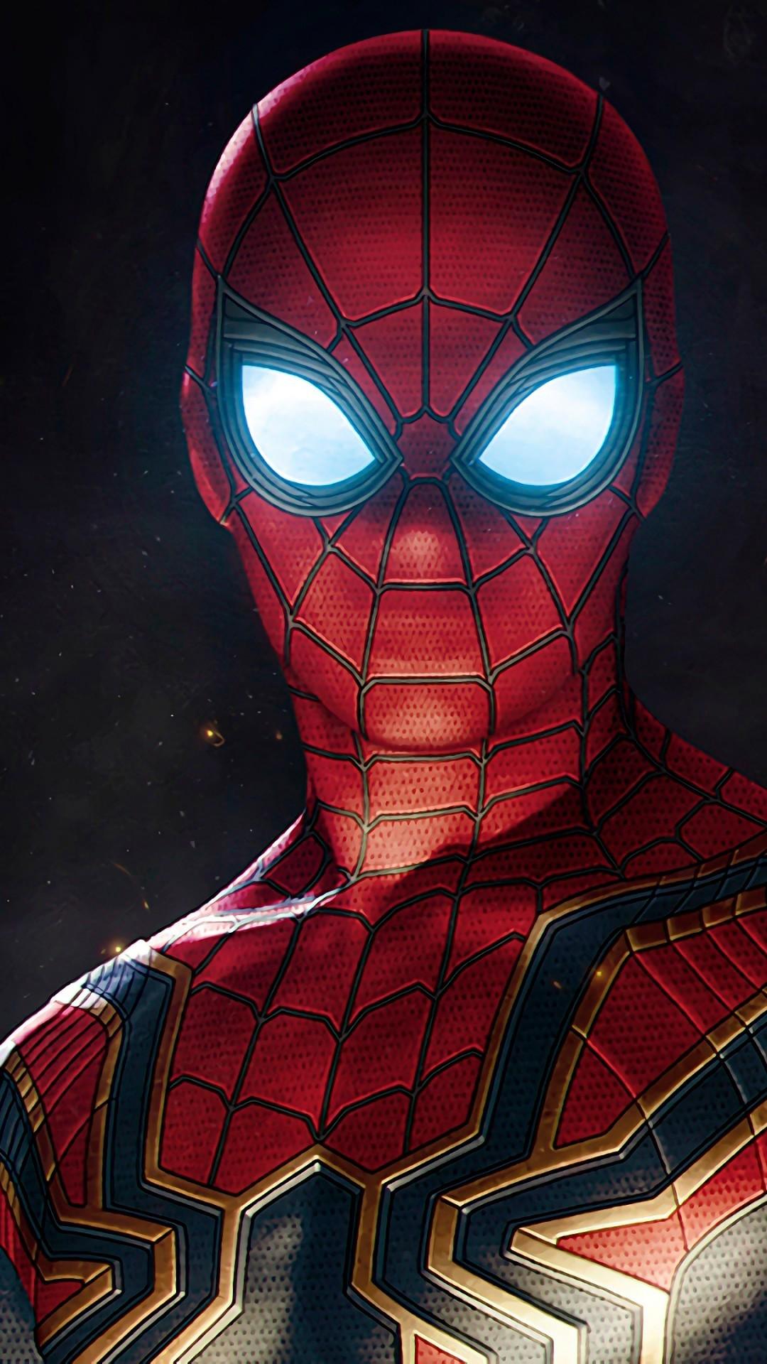 Free Spider Man in Avengers Infinity War phone wallpaper
