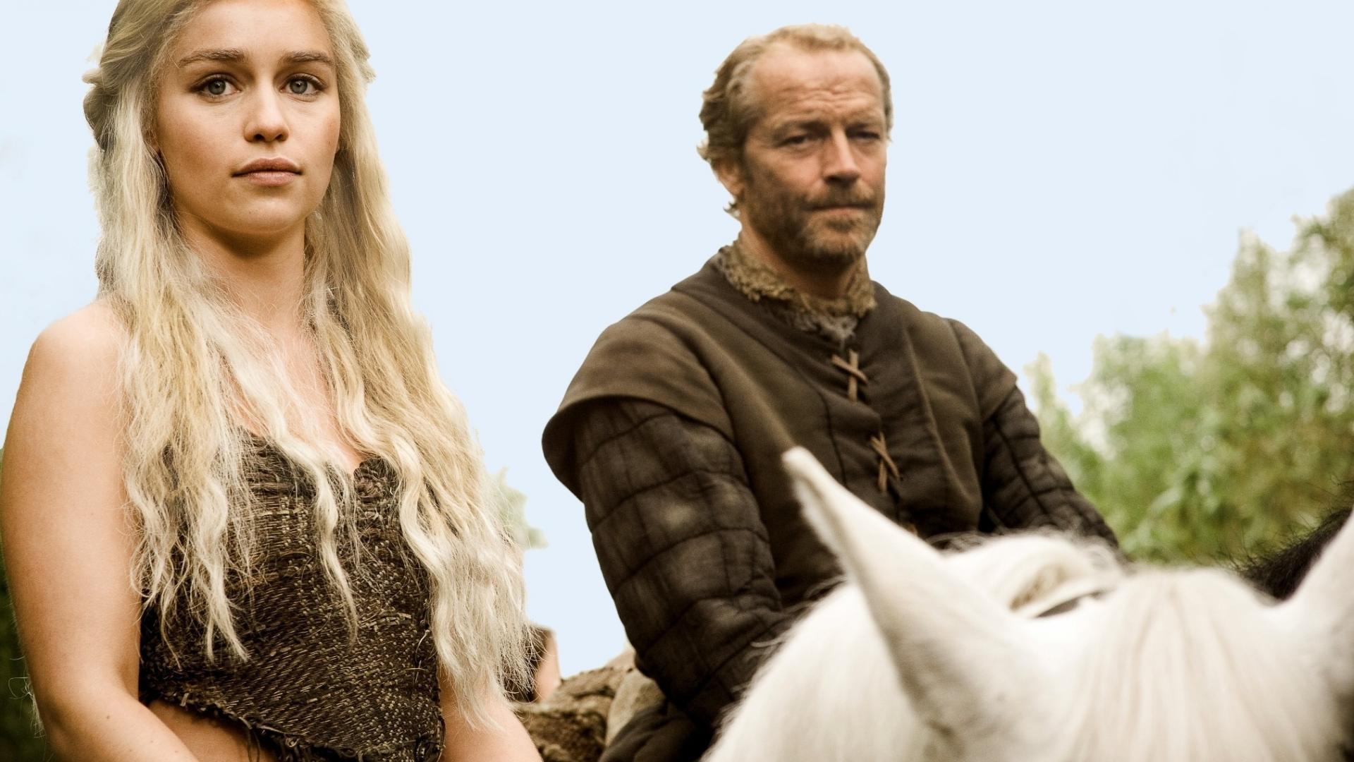 Clarke daenerys targaryen hbo scene jorah mormont Wallpaper