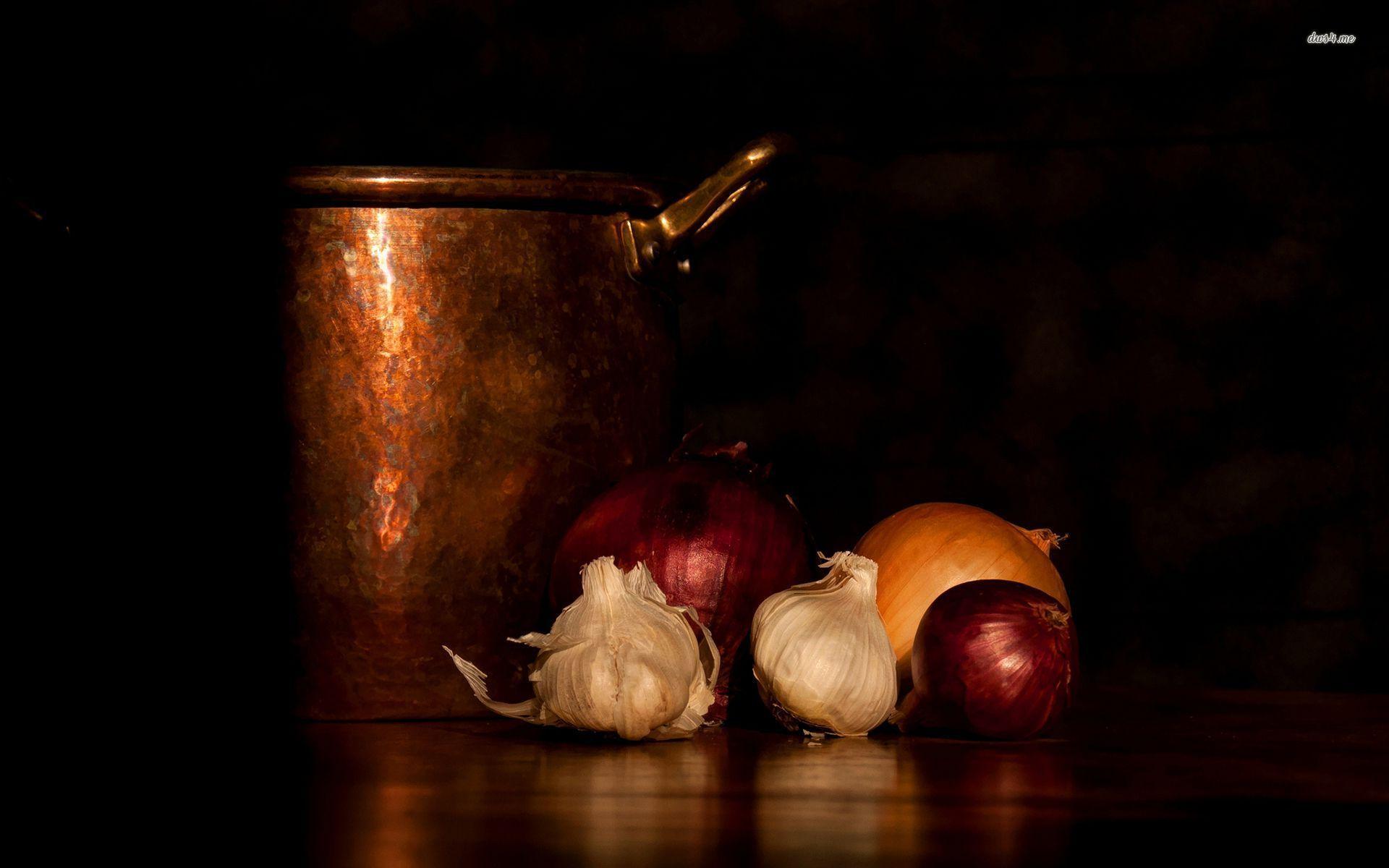 Onions and garlic wallpaper wallpaper