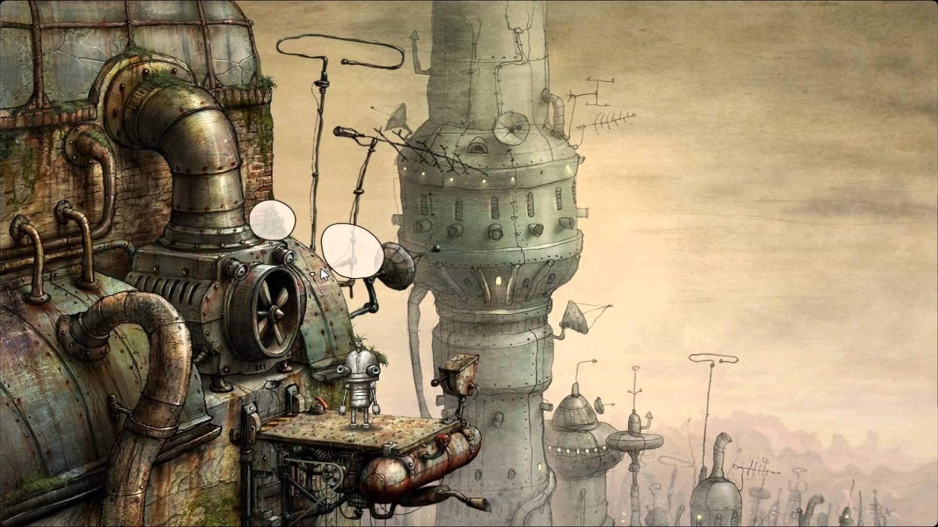 MACHINARIUM puzzle point-and-click adventure sci-fi robot steampunk graphic  family wallpaper | 2776x2200 | 412316 | Wall… | Amanita design, Fantasy  art, Concept art