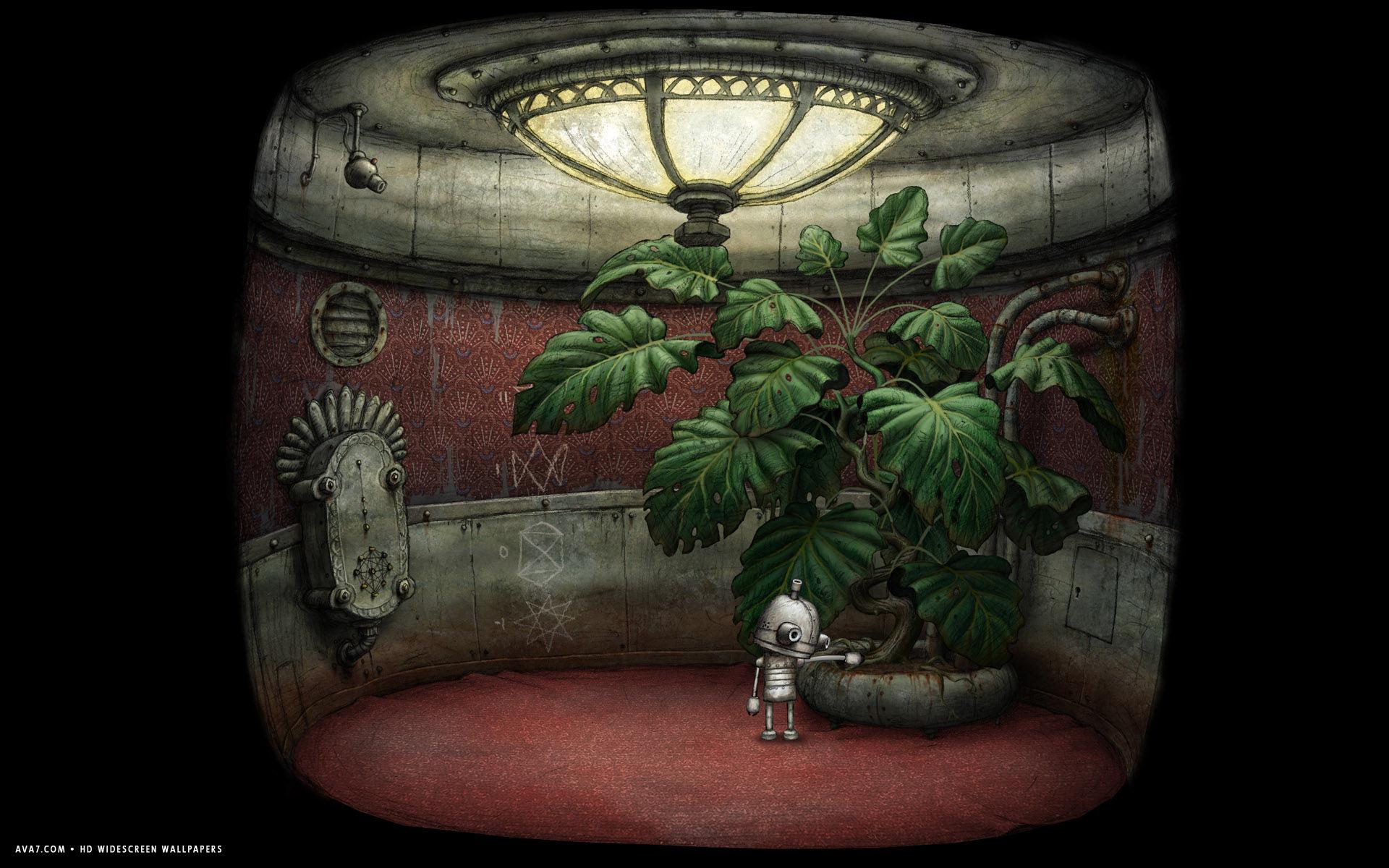 elevator robot plant puzzle machinarium game HD widescreen wallpaper