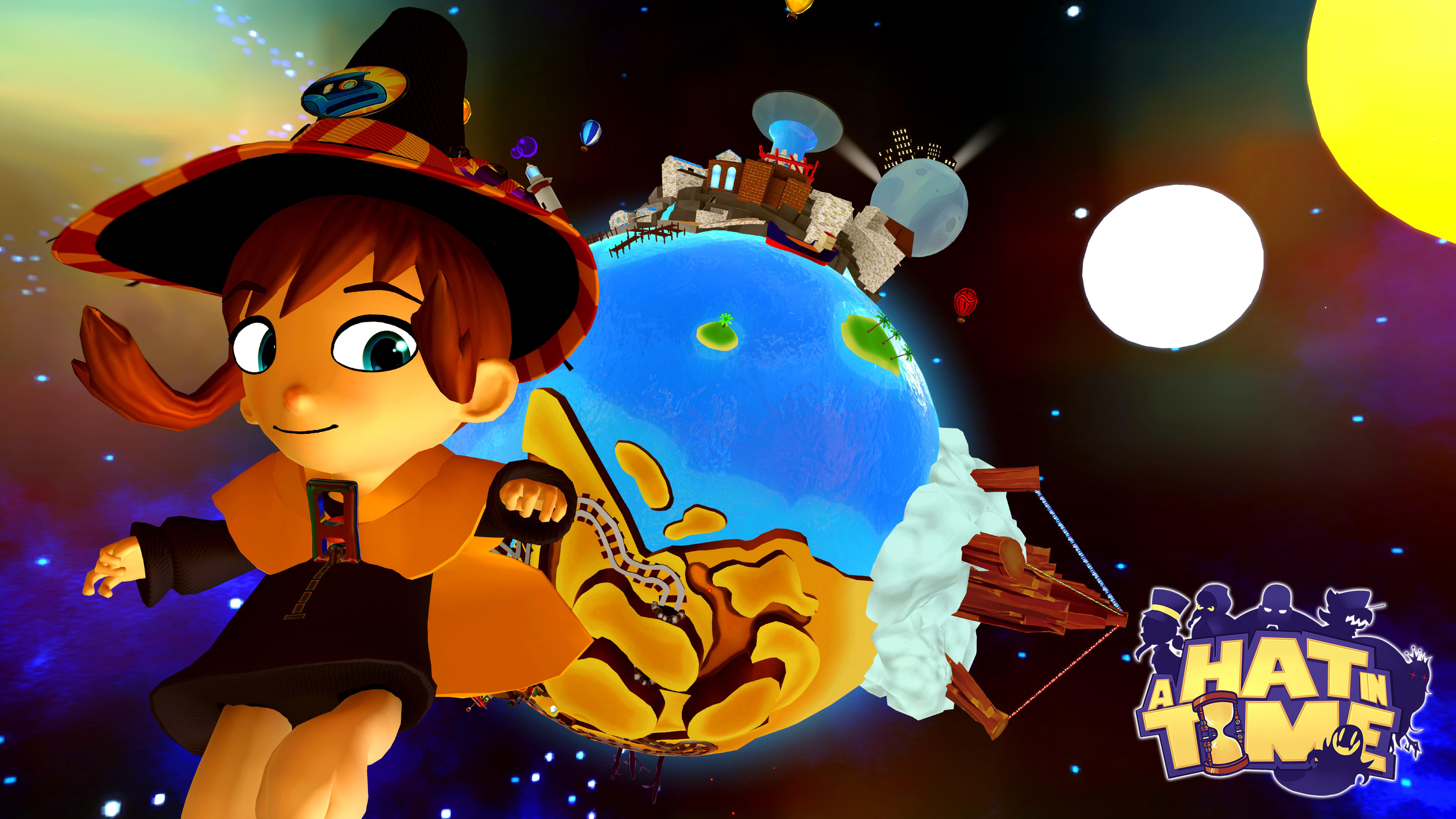 I made this wallpaper for A Hat in Time. I've fallen totally