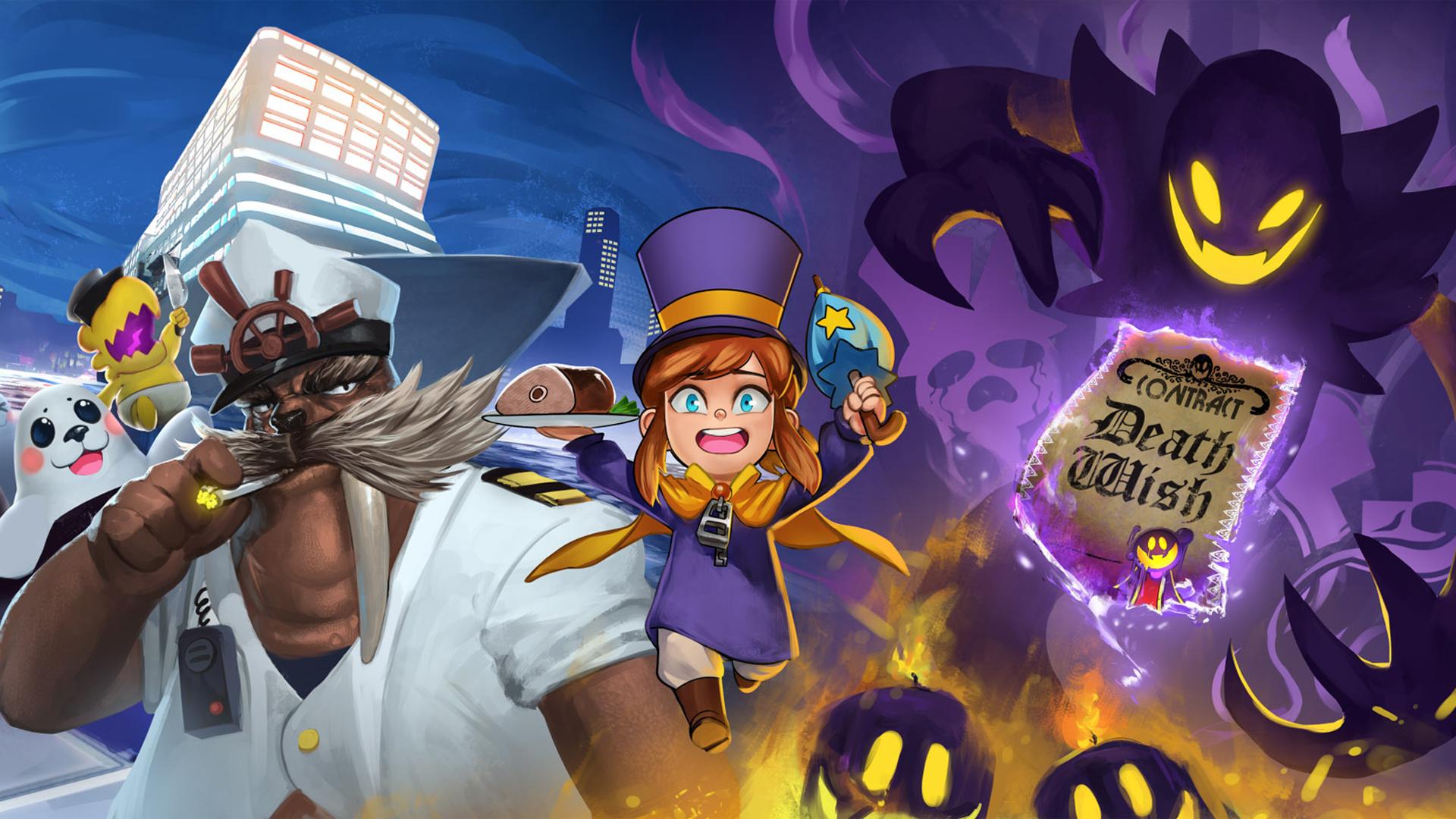 Game's heroes. Wallpaper from A Hat in Time