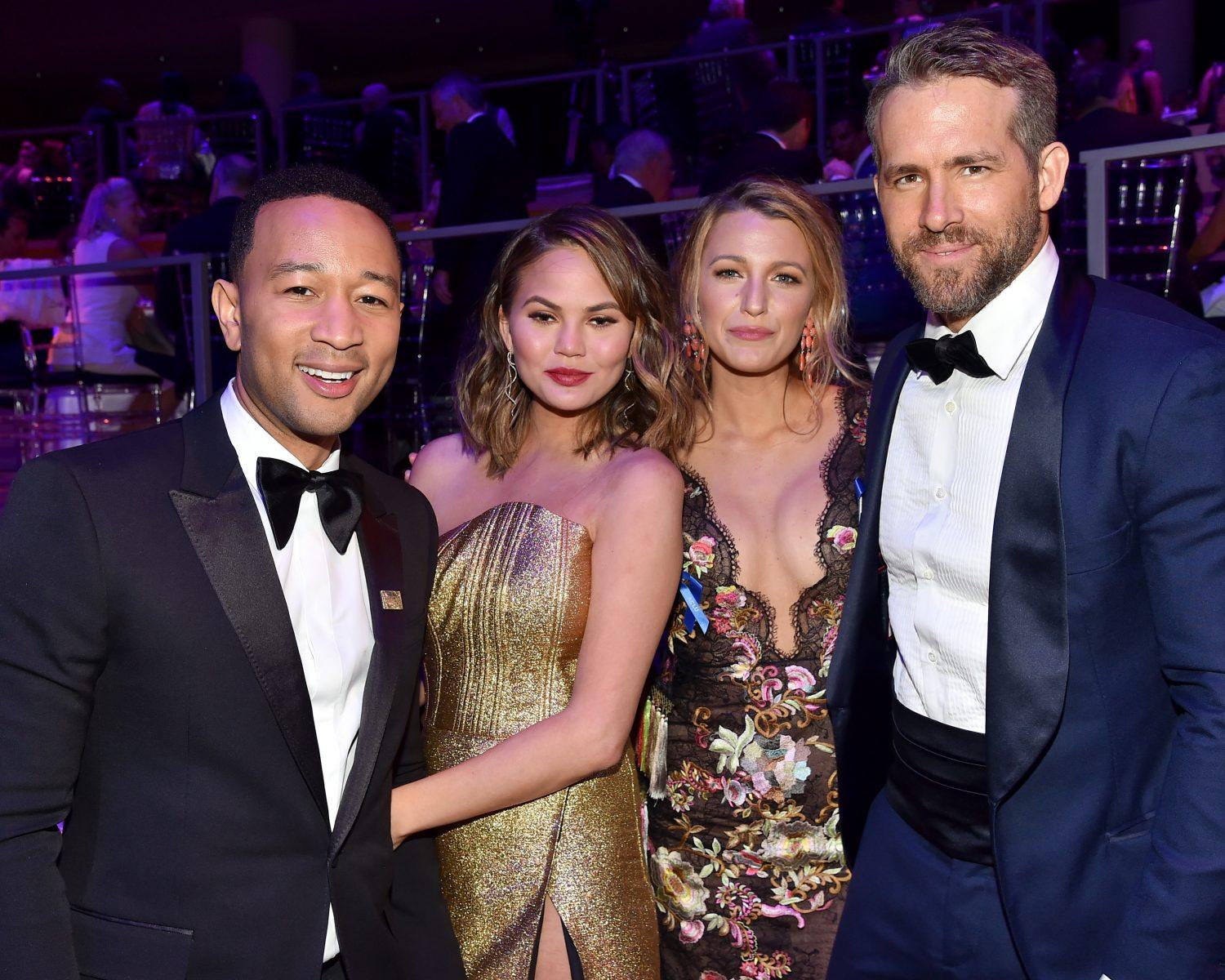 Blake Lively, Ryan Reynolds Hang With Chrissy Teigen, John Legend
