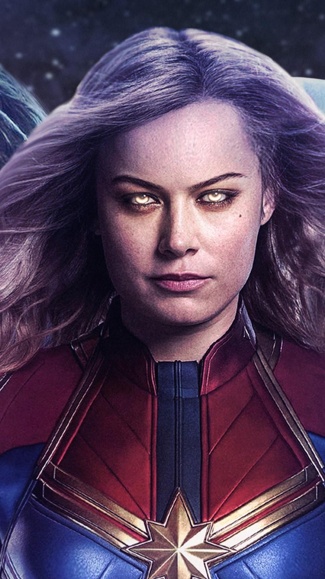 Captain Marvel Avengers Endgame iPhone Wallpaper Movie