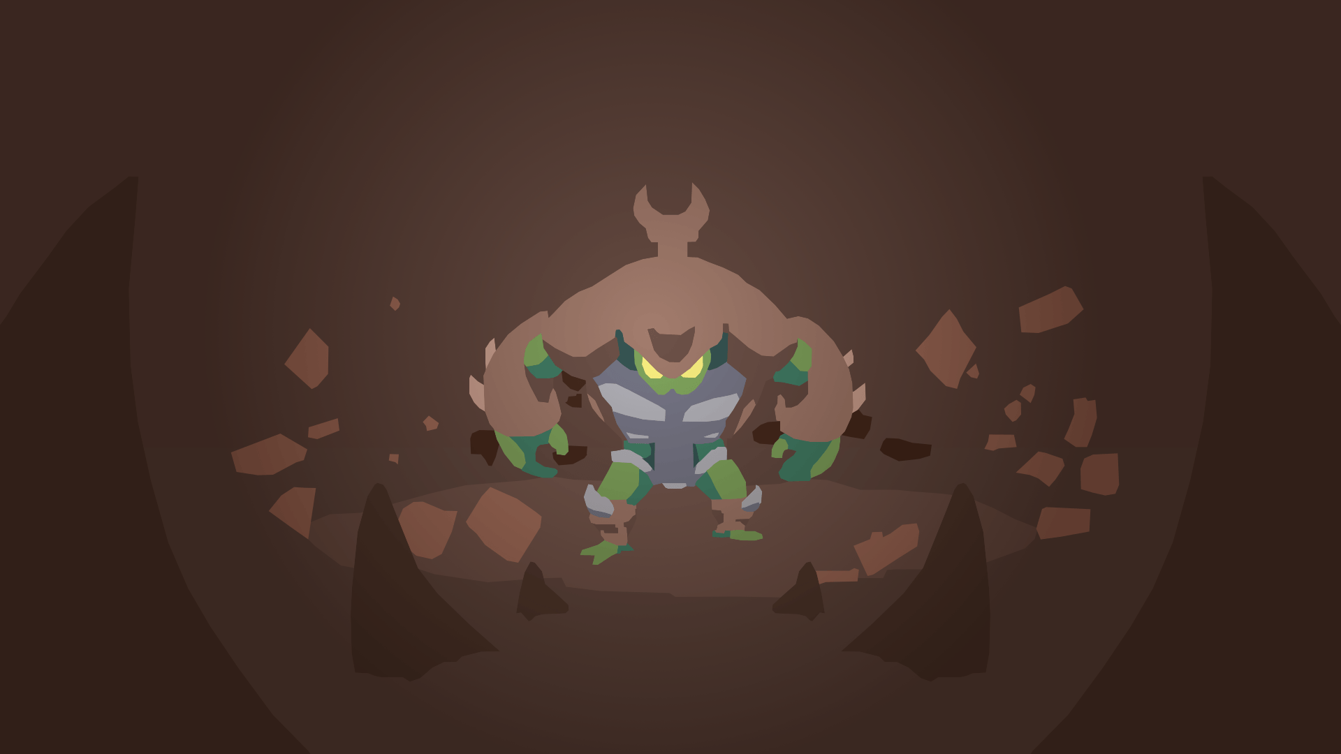 Rivals of Aether Kragg Minimalist HD Wallpaper. Background Image