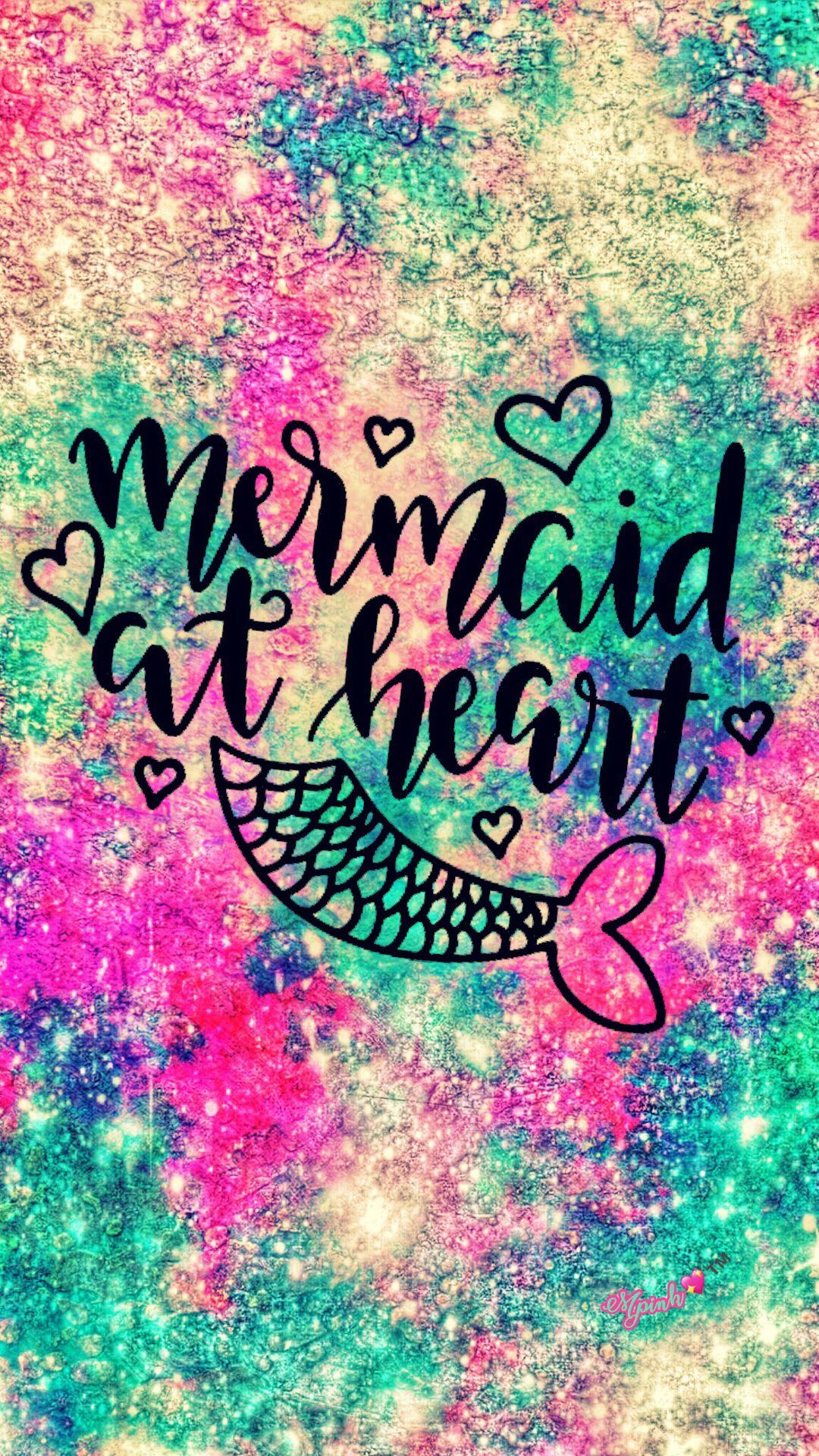 Mermaid At Heart Galaxy Wallpaper #androidwallpaper #iphonewallpaper
