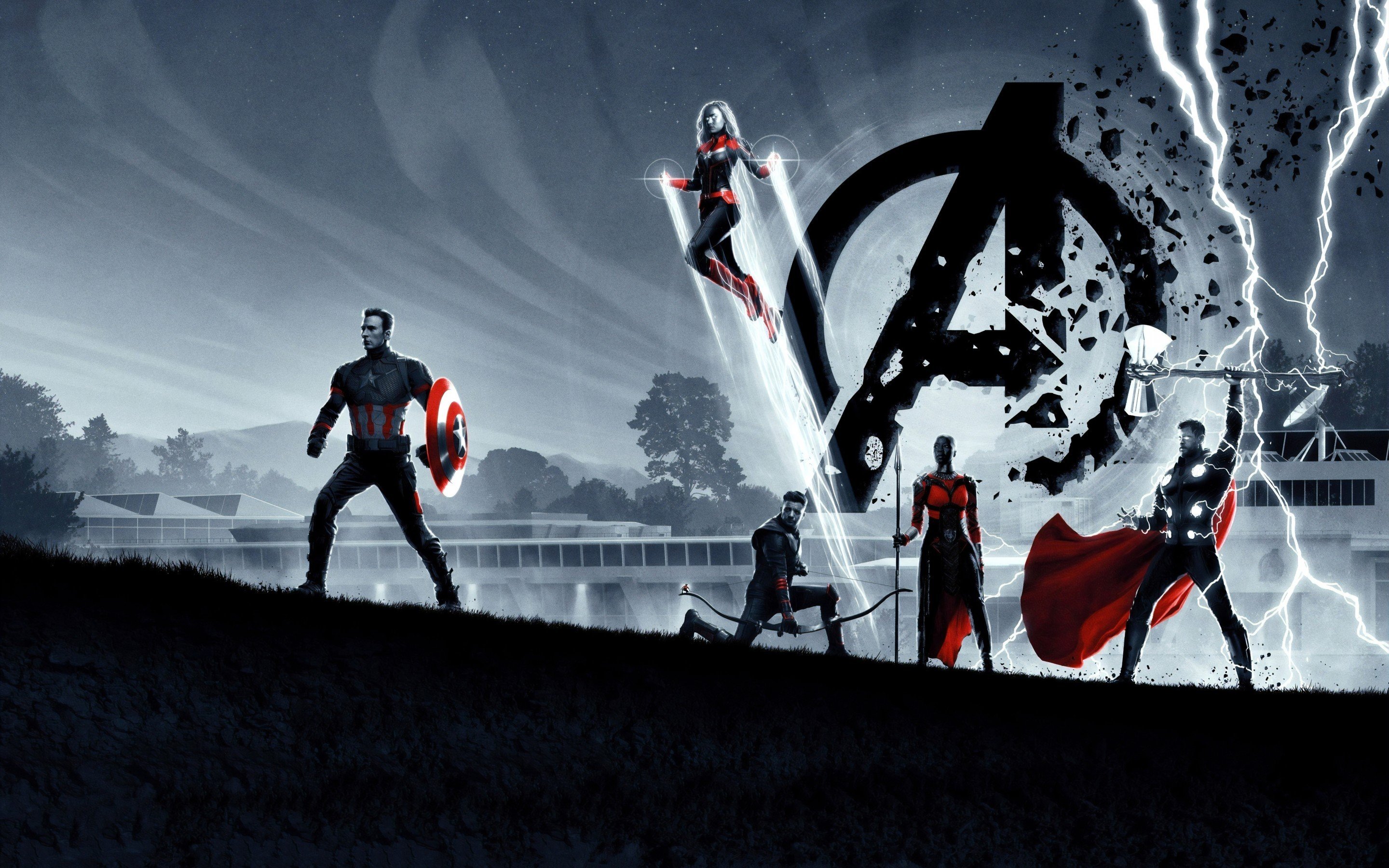 Download 2880x1800 Avengers: Endgame, Artwork, Thor, Hawkeye