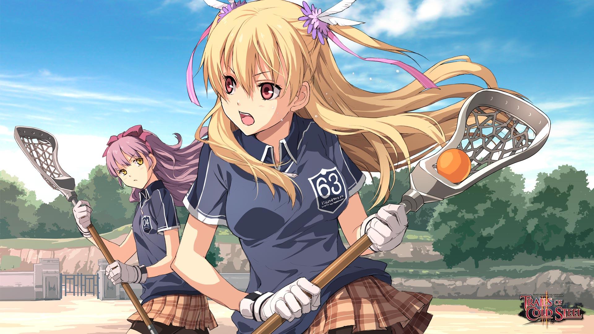 Lacrosse with the ladies. Wallpaper from The Legend of Heroes
