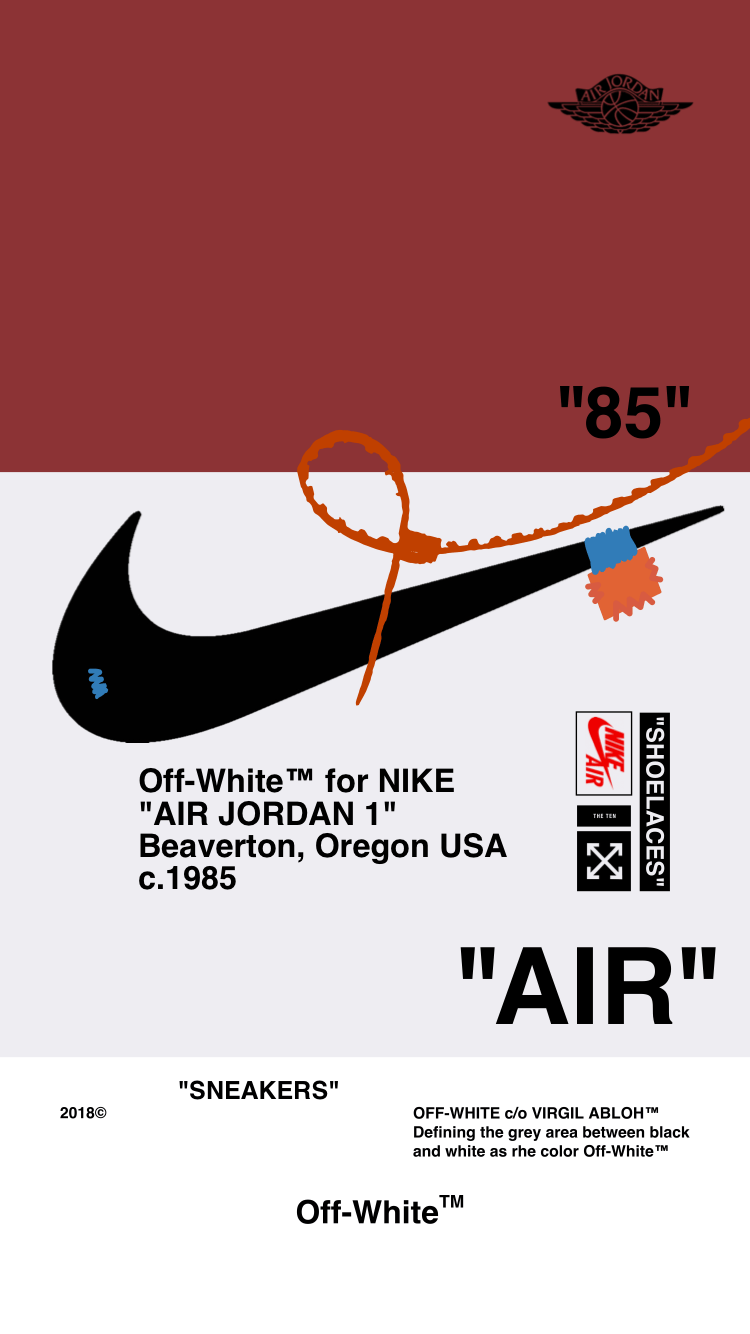 Off White™ WALLPAPER 壁紙 18 5 7 11? NIKE AIR JORDAN 1 OFFWHITE オフホワイト IPHONE ANDROID. 黒の壁紙iphone, ナイキ 壁紙, 壁紙 Android