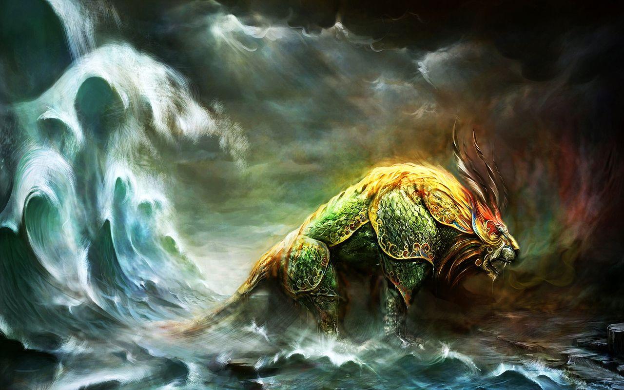 fantasy creatures wallpaper. Mitología