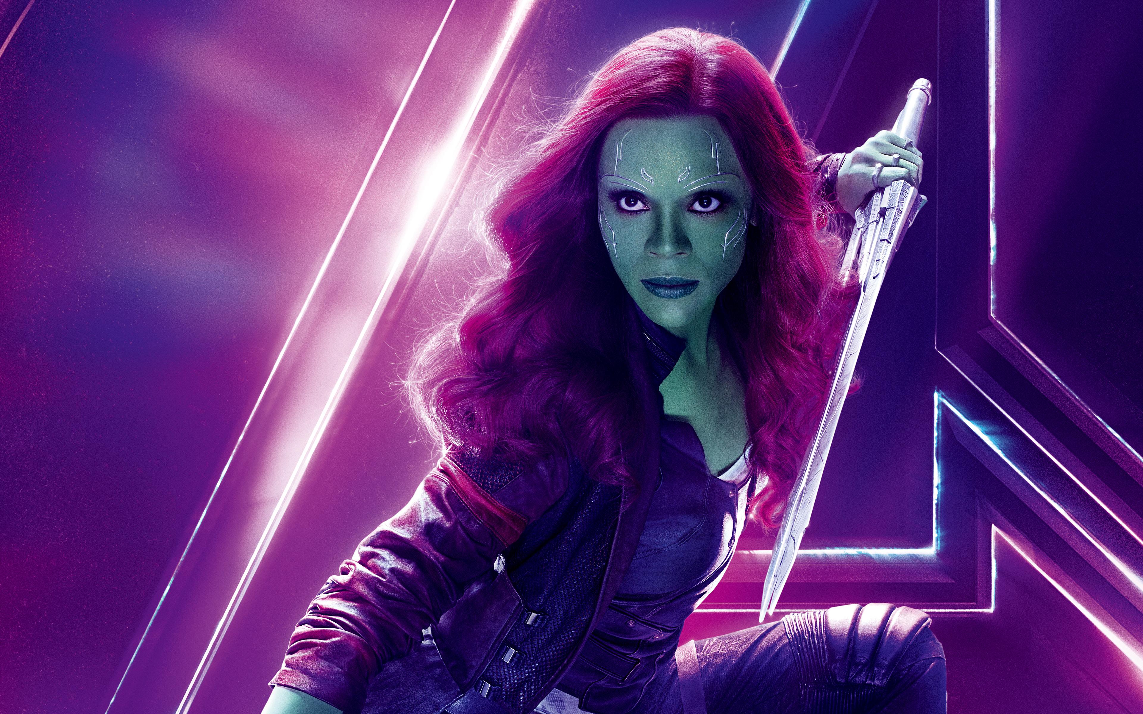 Zoe Saldana as Gamora in. Wallpaper