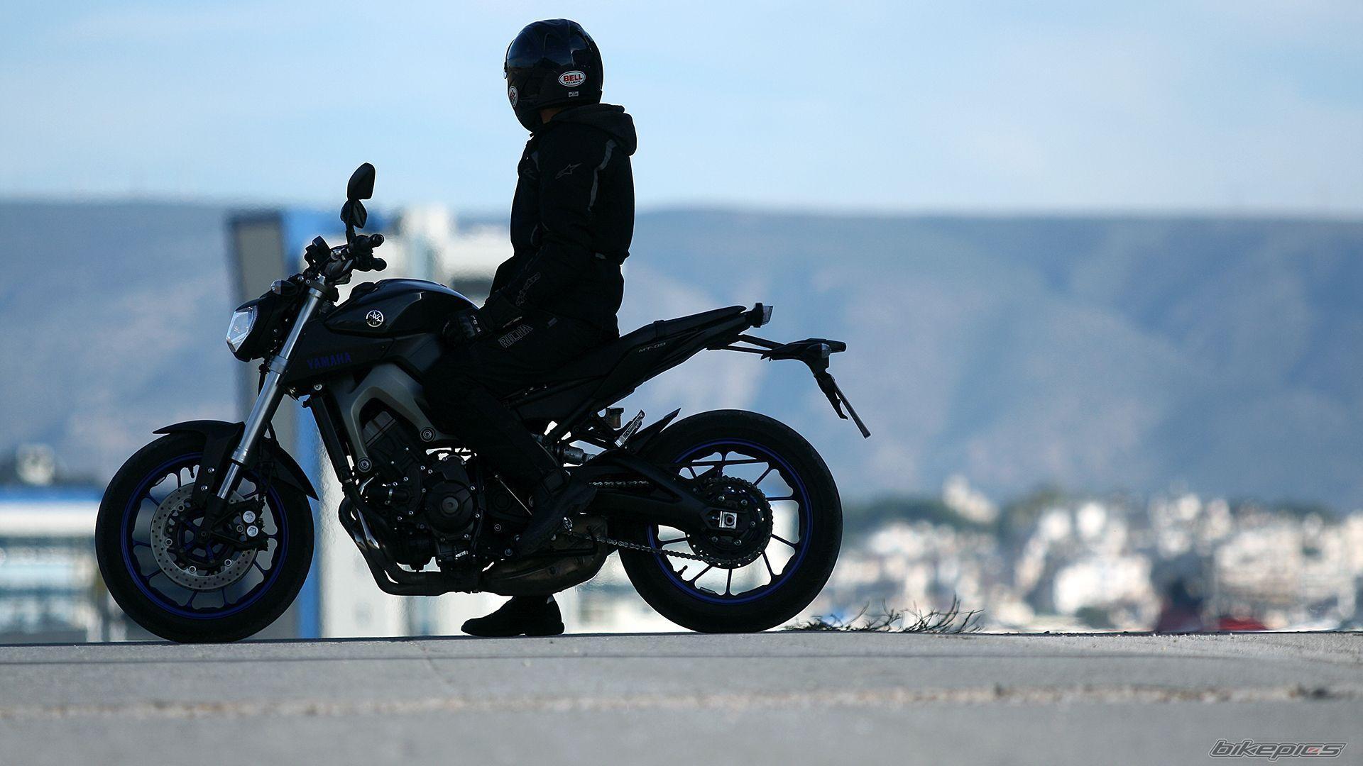 Yamaha FZ and Black Rider HD Wallpaper