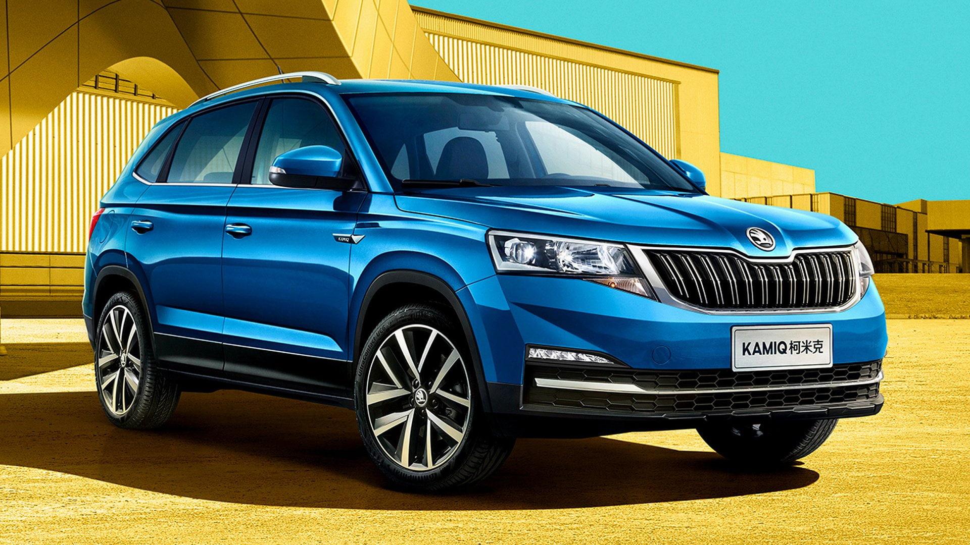 HD wallpaper: Skoda, Škoda Kamiq, Blue Car, Crossover Car, SUV
