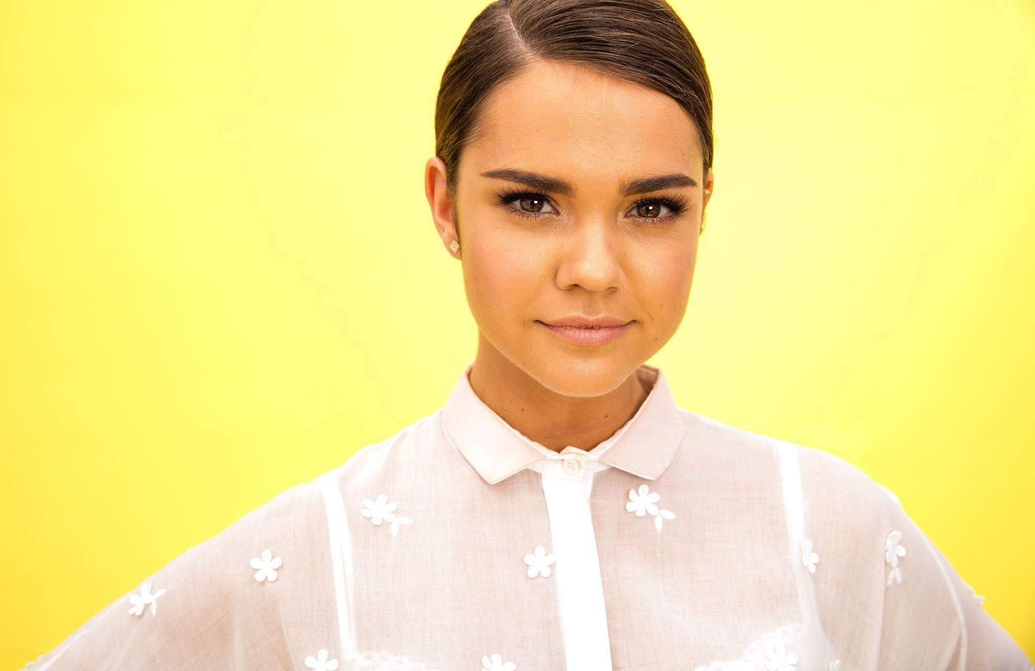 Download wallpaper singer, maia mitchell, actress, celebrity, 2015