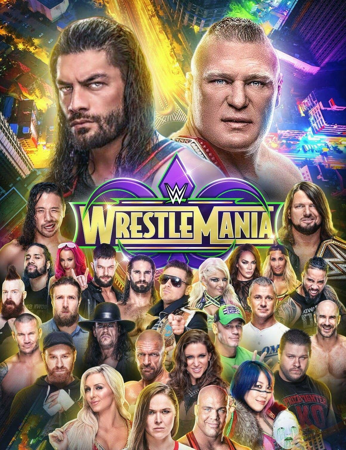 WrestleMania 34 PPV. Wwe wrestlemania Wwf superstars