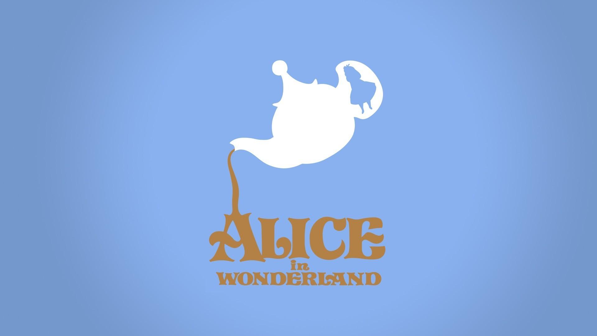 Wonderland disney company digital art minimalistic movies wallpaper