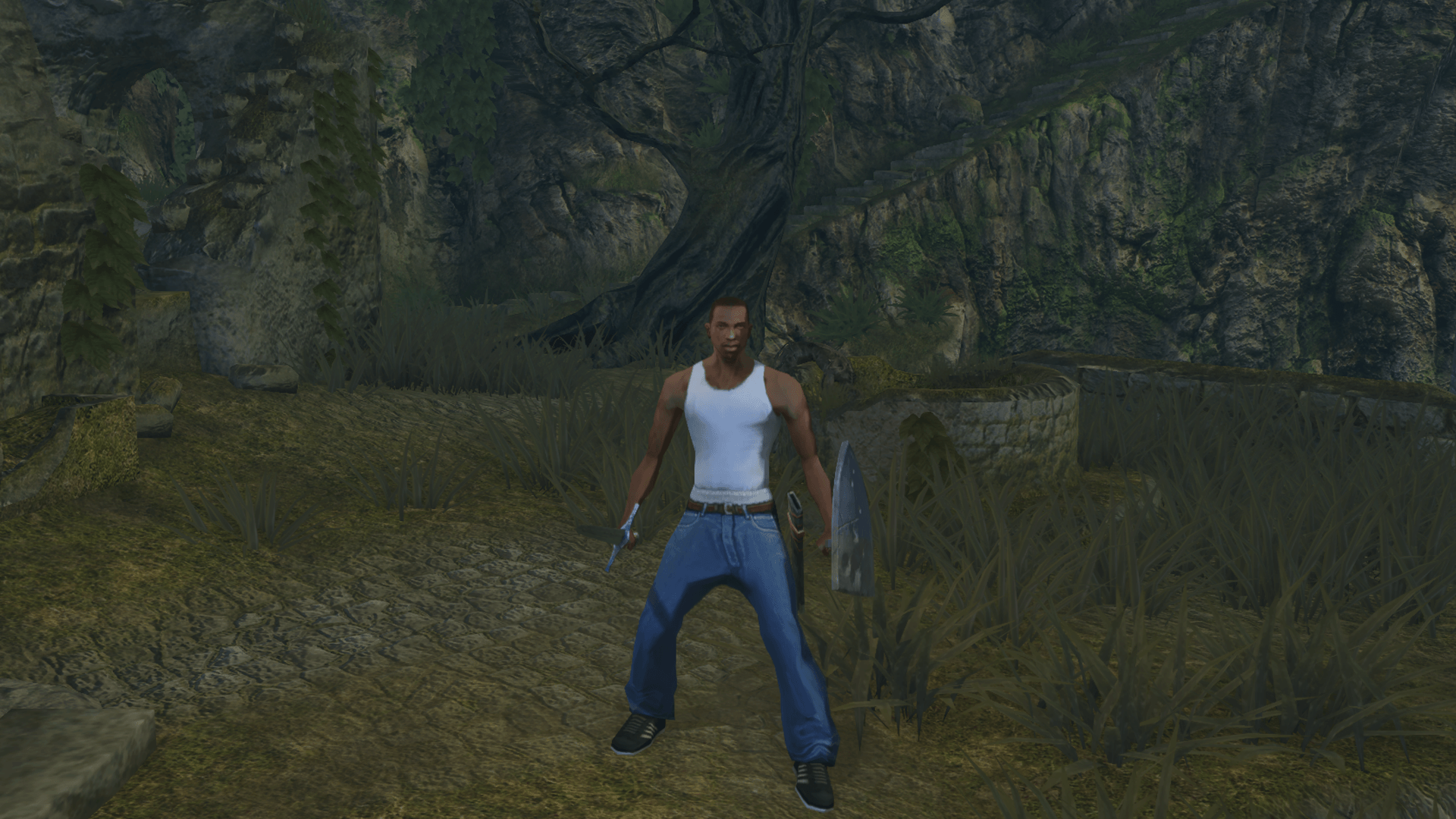 CJ Carl Johnson From GTA SA DSR at Dark Souls Remastered Nexus