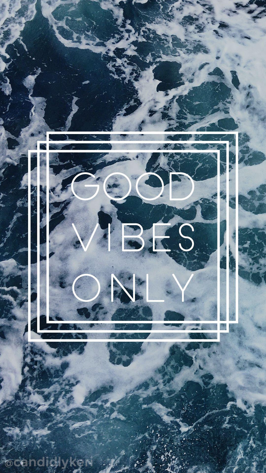 Good Vibes Only ocean waves wallpaper you can download for free