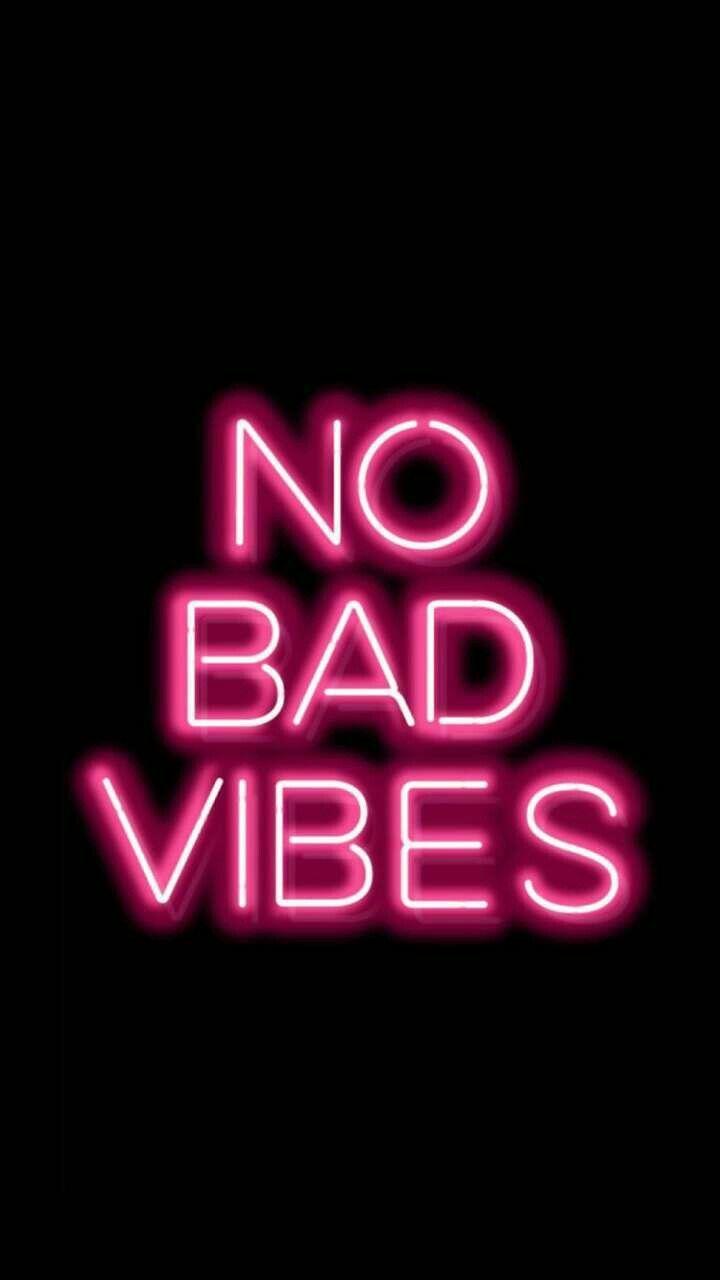 Download Good Vibes Neon Pink Aesthetic Vibes Wallpaper