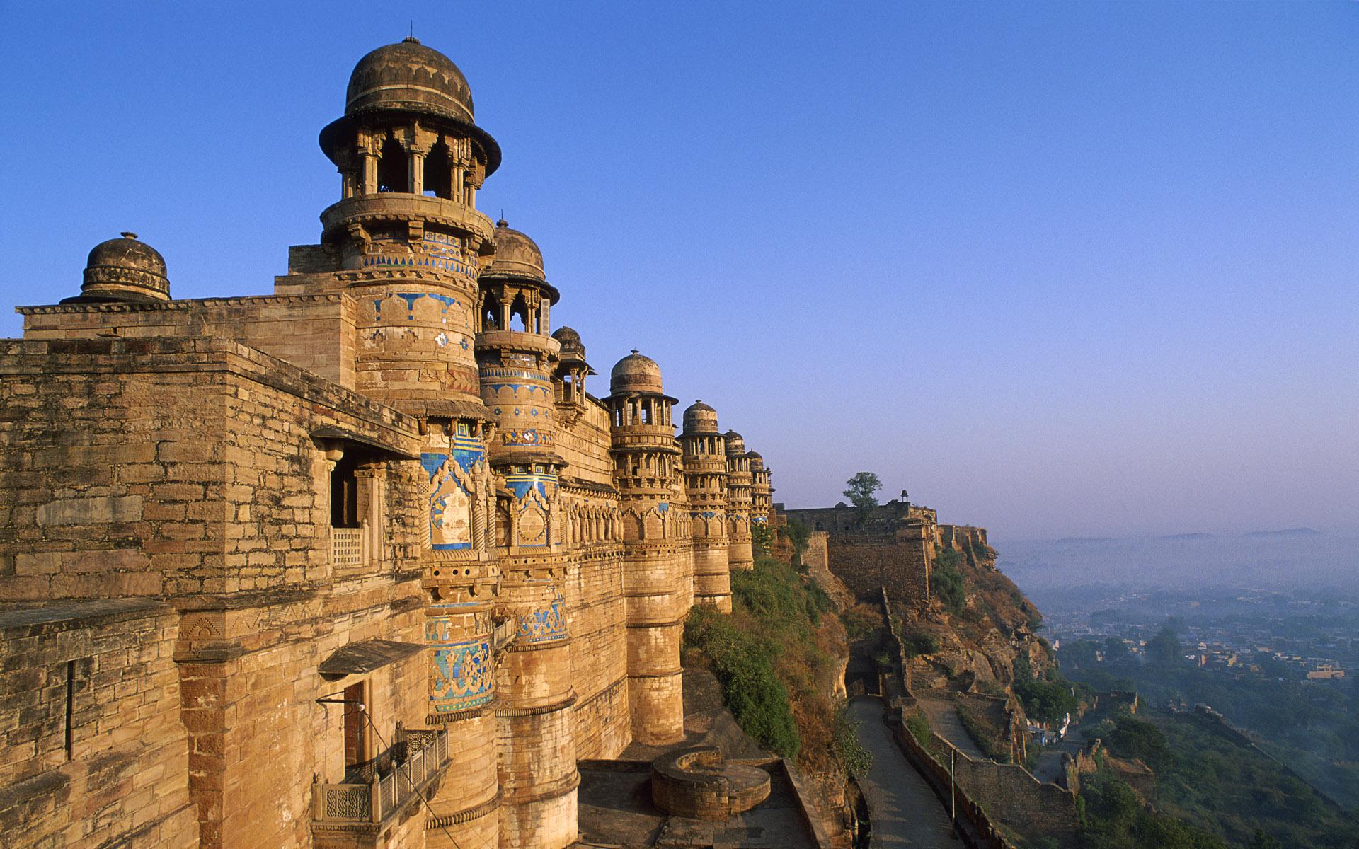 Download Wallpaper fortress fort india gwalior madhya pradesh