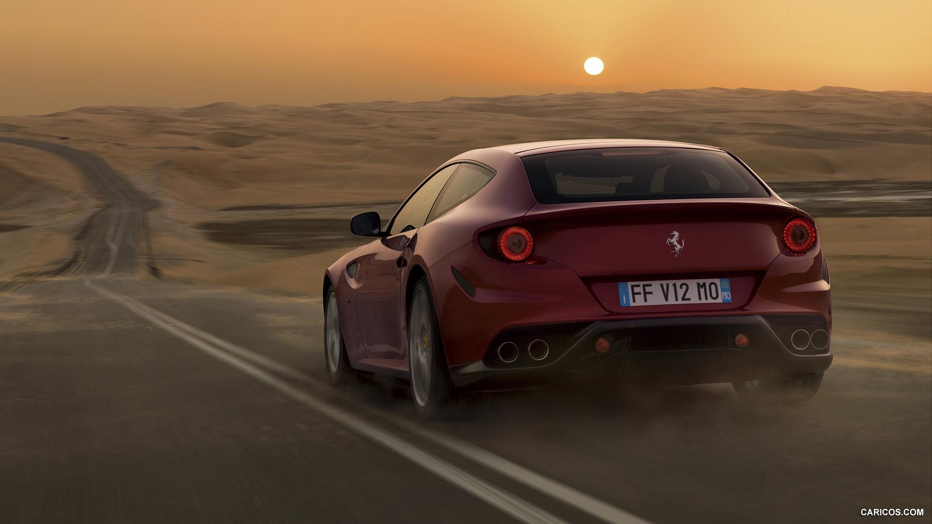 Ferrari FF in Desert. HD Wallpaper