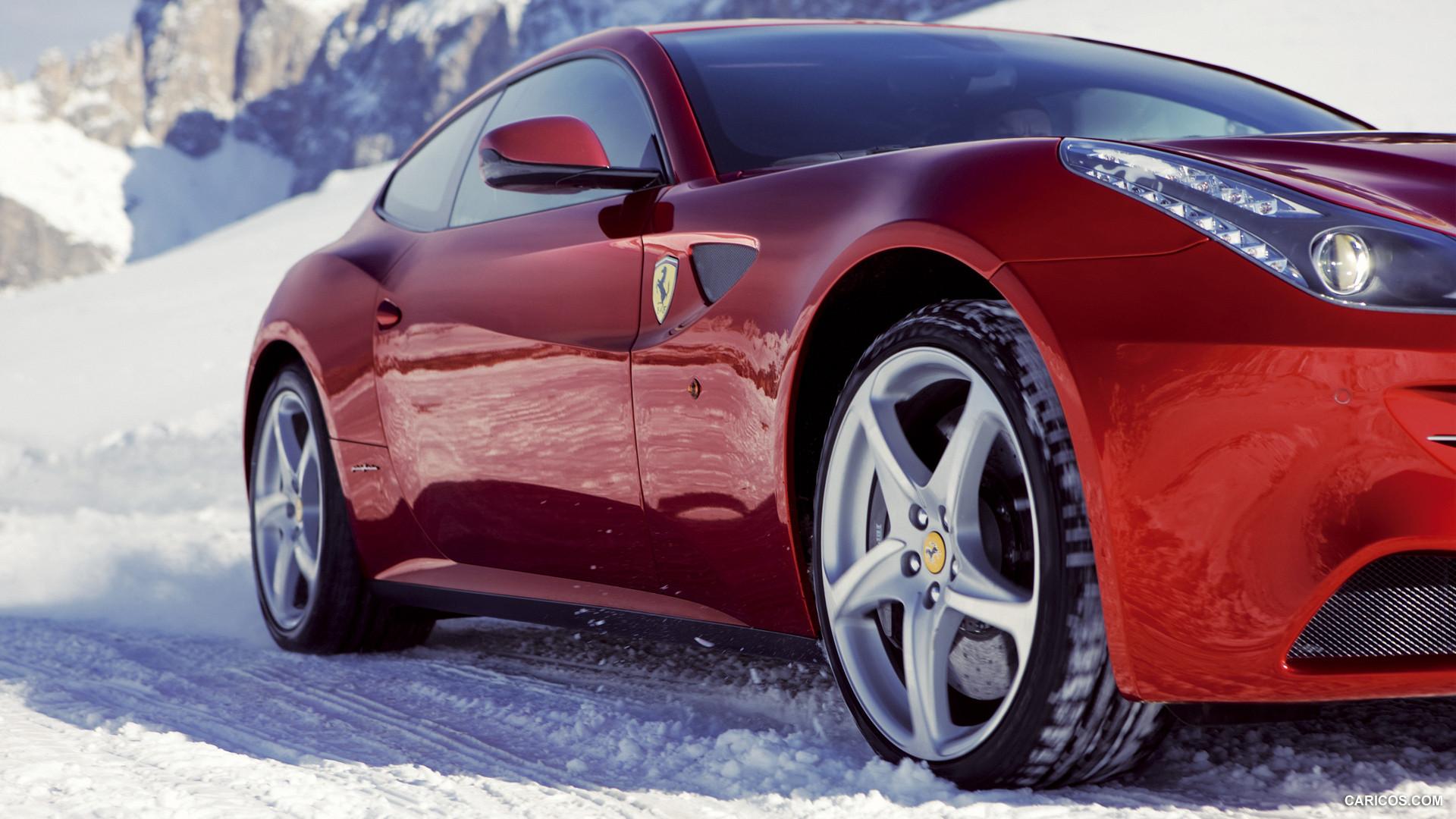 Ferrari FF on Snow. HD Wallpaper