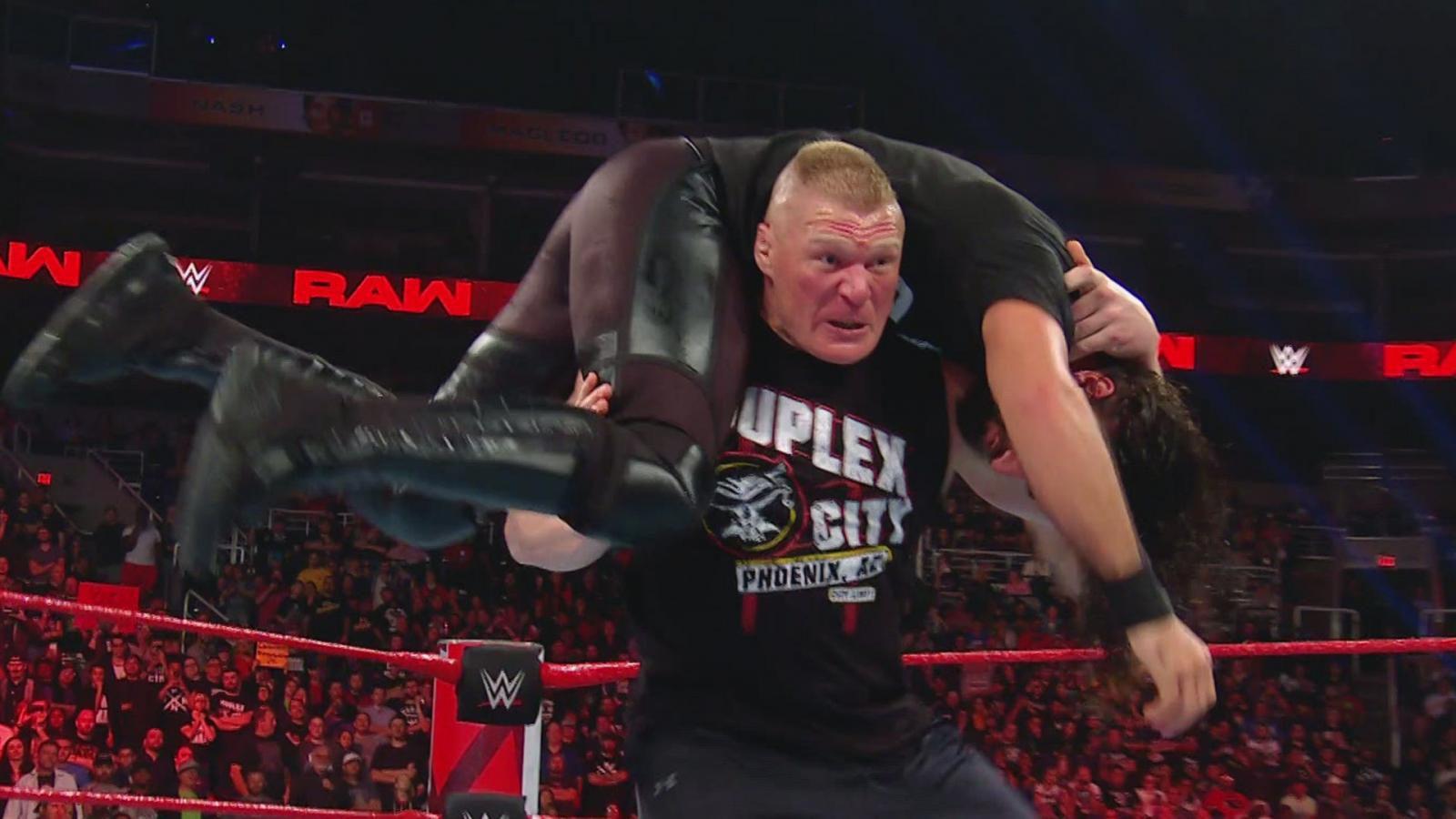 WWE Raw results Lesnar vs Seth Rollins and Ronda Rousey vs