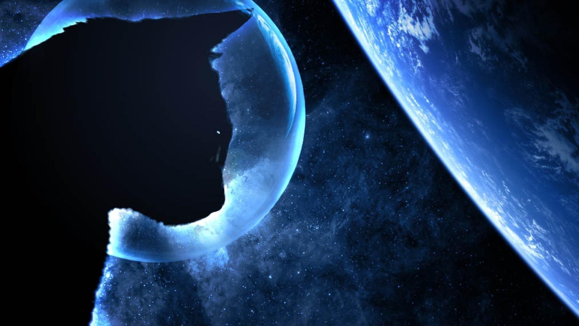 Cat in space. Android wallpaper for free
