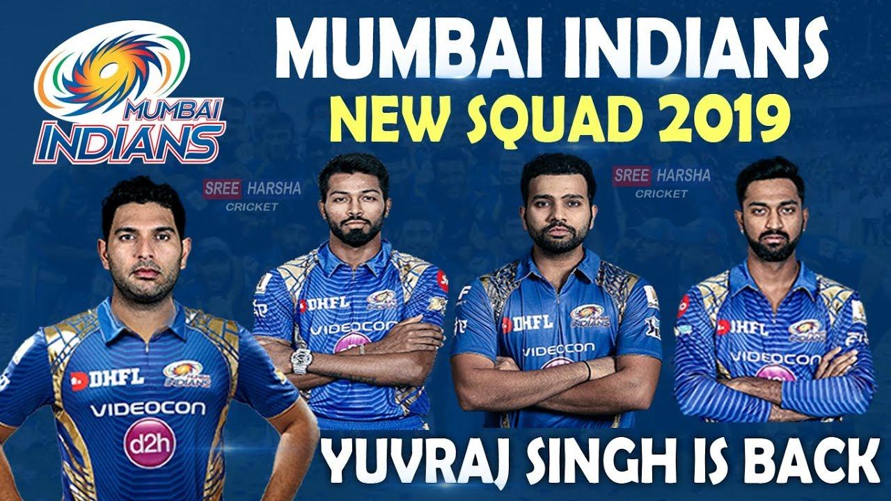 IPL 2019. Mumbai Indians New Team Squad Updated. Full Players List